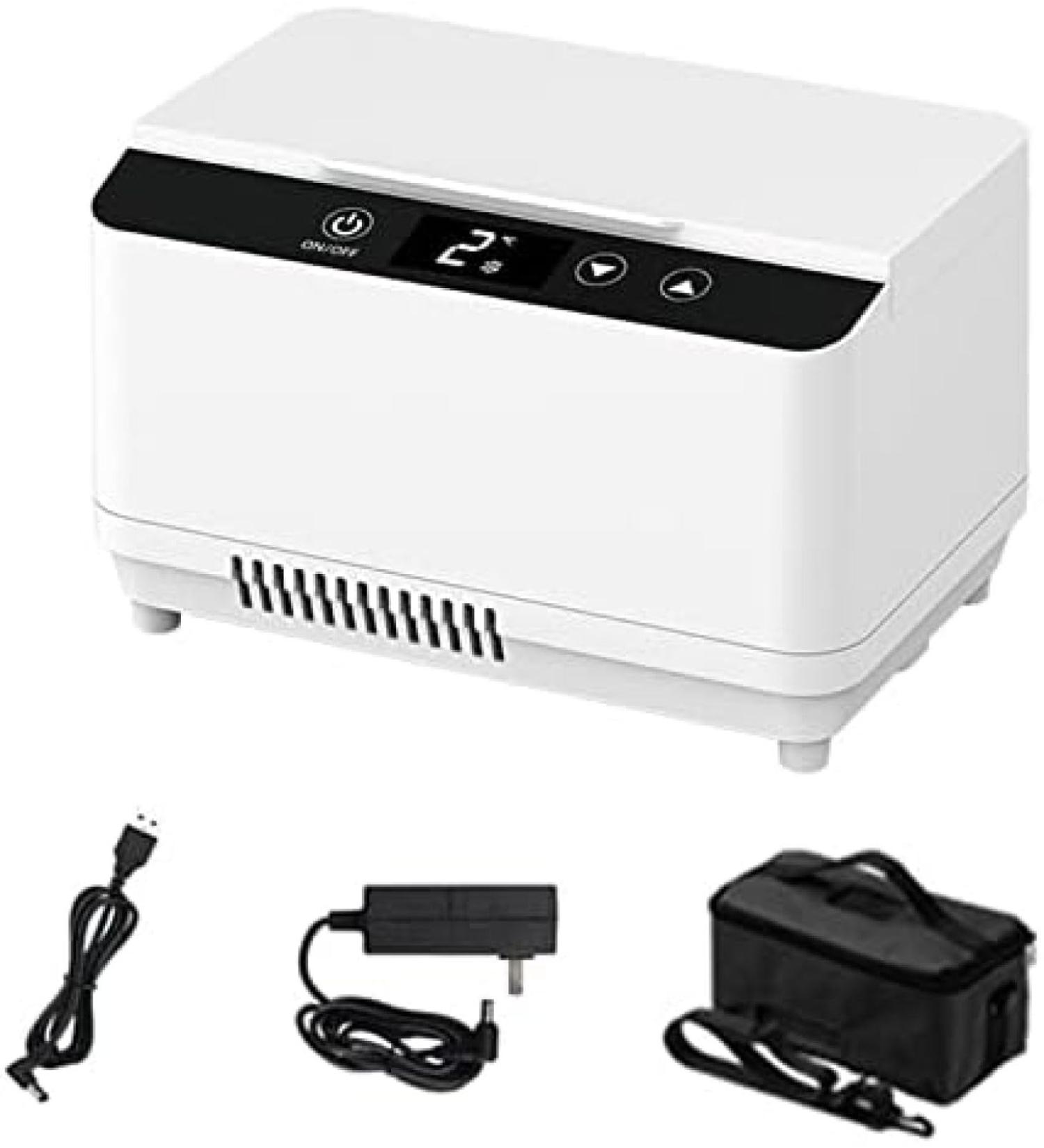 Car Medication Fridge Diabetic Portable Insulin Cooler Refrigerator Outdoor Medical Organize Cooling Box With LED Display And Battery 230x145x145mm No battery - Buy Online on GoSupps.com