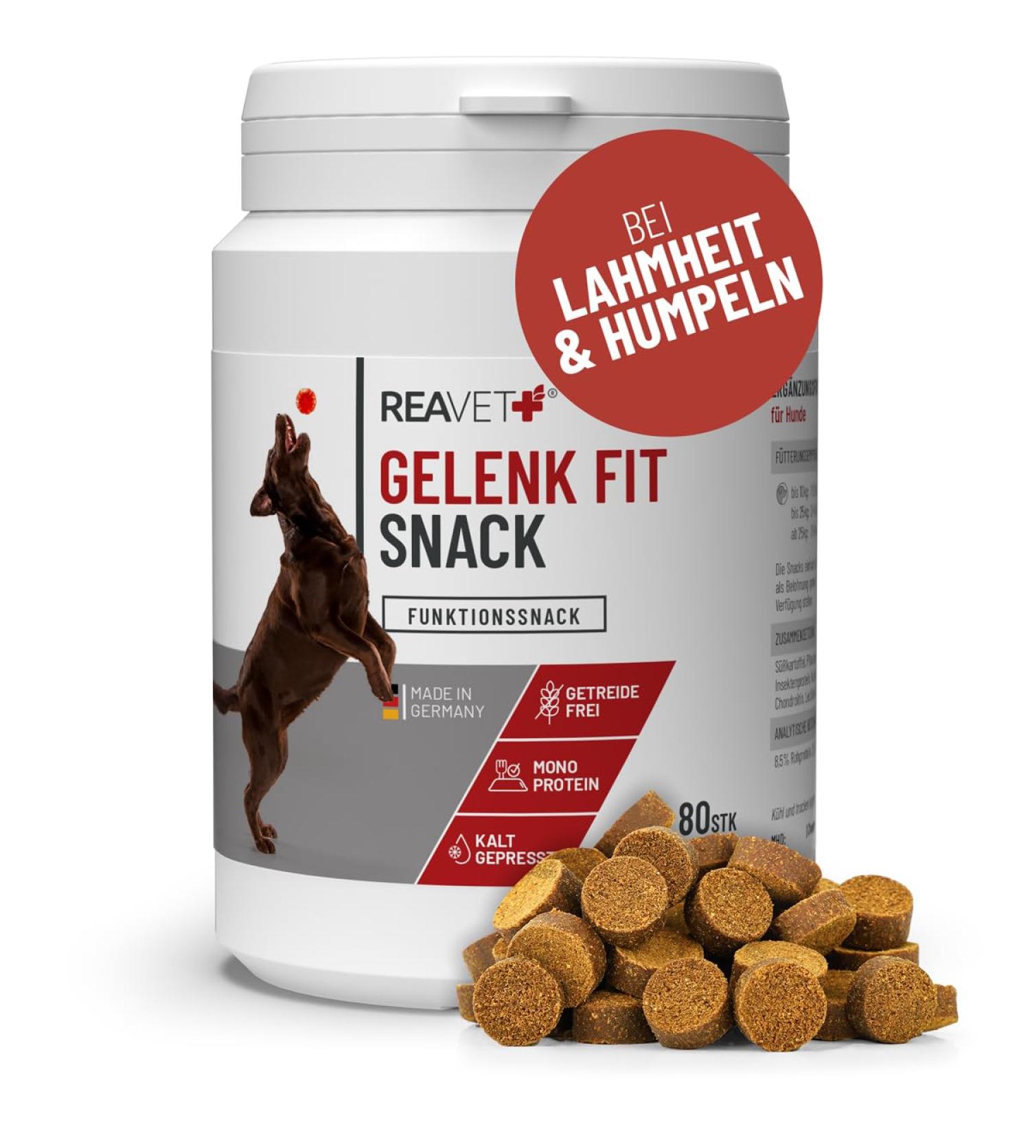 Reavet Joint Tablets for Dogs - Grain-Free Joint Support Treats with Green Lipped Mussel & MSM | 80 Stk - Buy Online on GoSupps.com