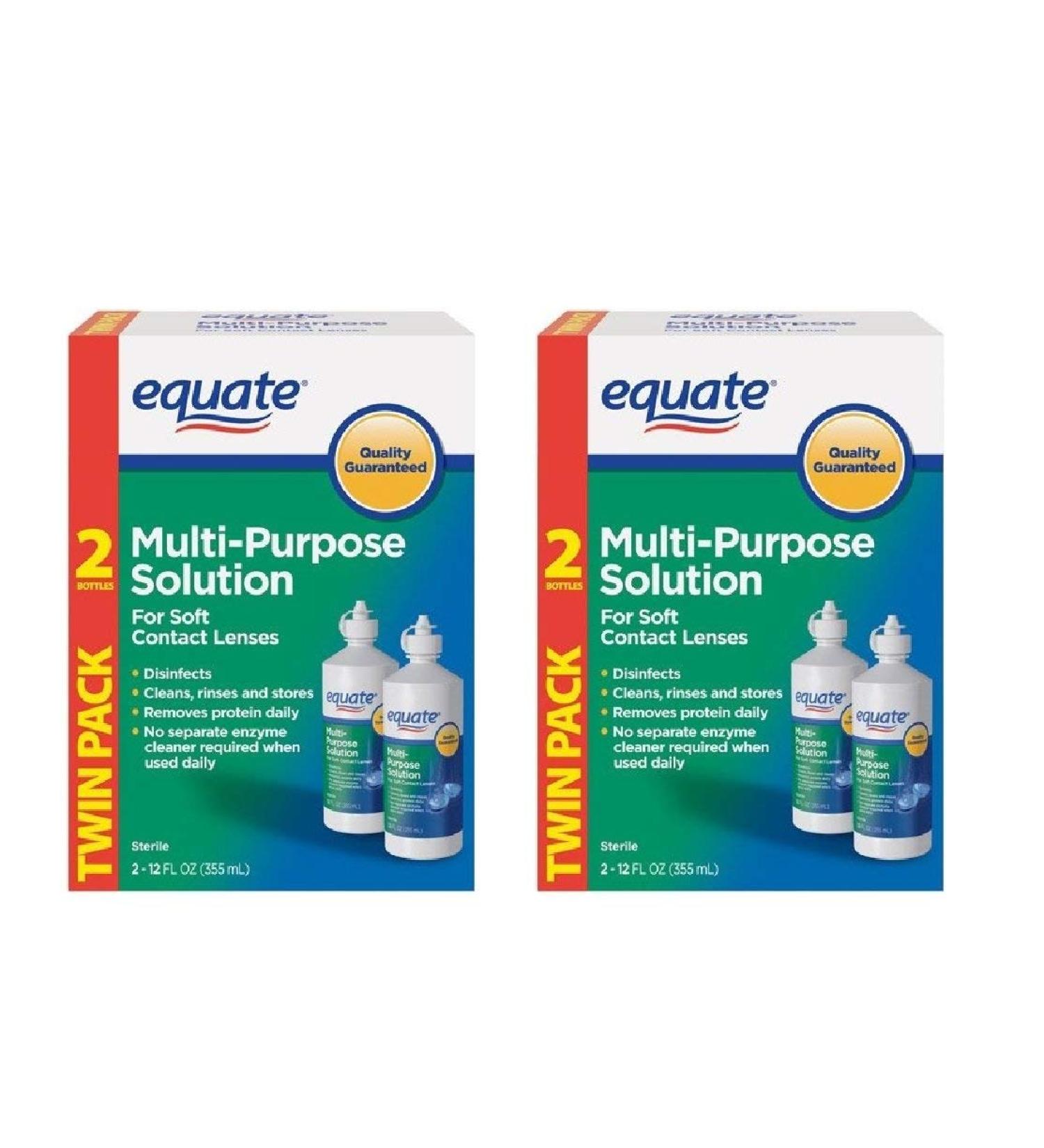 Equate - Multi-Purpose Contact Lenses Solution - 12 oz Each (2)
