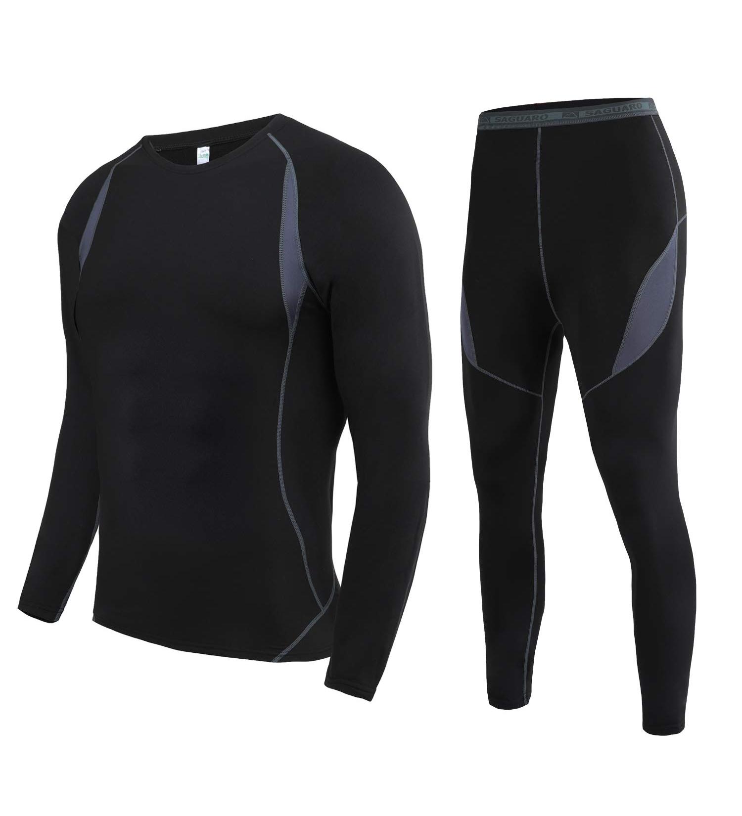 SAGUARO Men's Winter Thermal Underwear Set - Warm Breathable & Functional Ski Underwear (Size S-2XL) | International Shipping Available - Buy Online on GoSupps.com