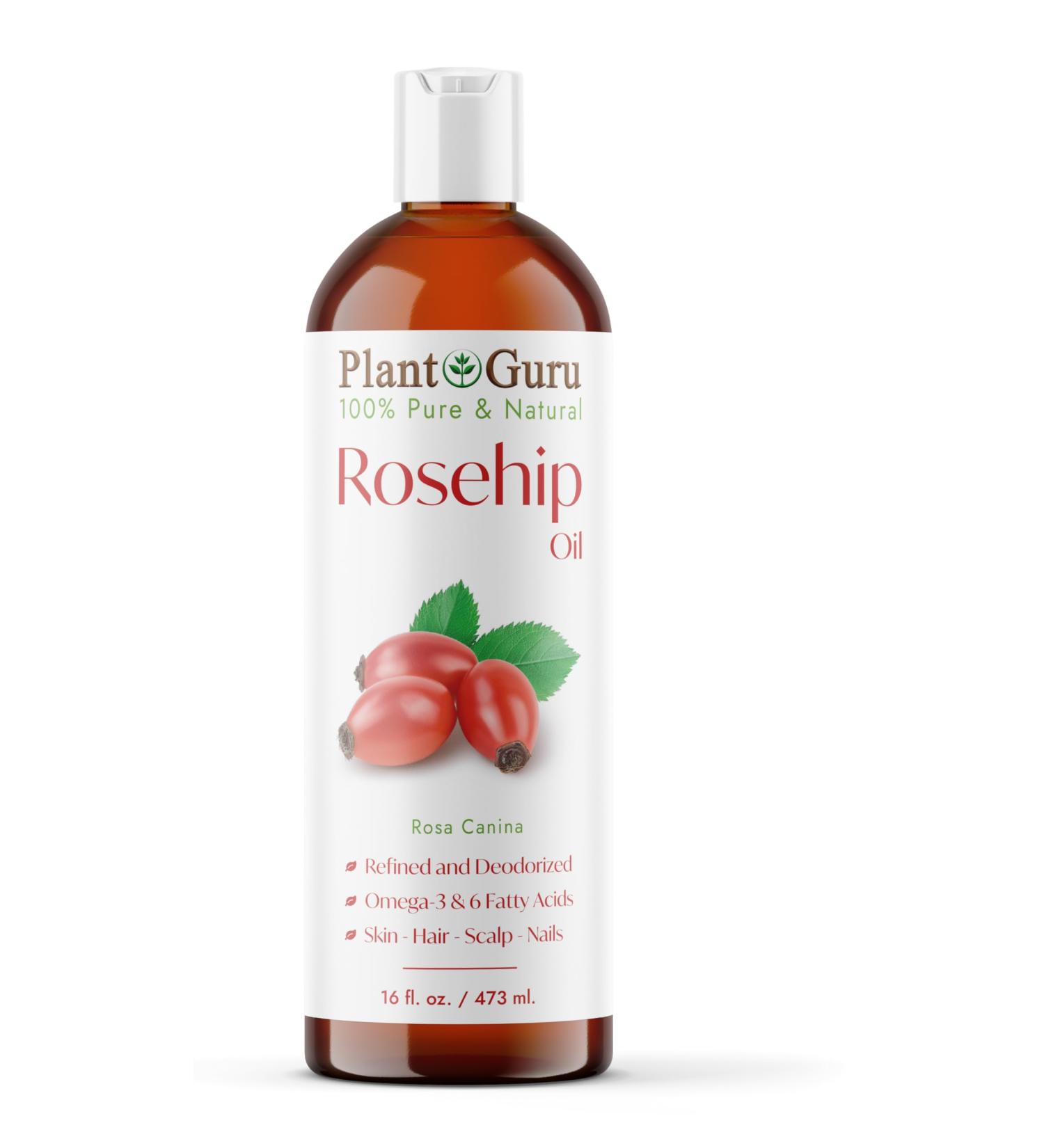 100% Pure Rosehip Oil 16 oz - Refined & Deodorized for Skin Body Face & Hair Growth - Global Shipping - Buy Online on GoSupps.com