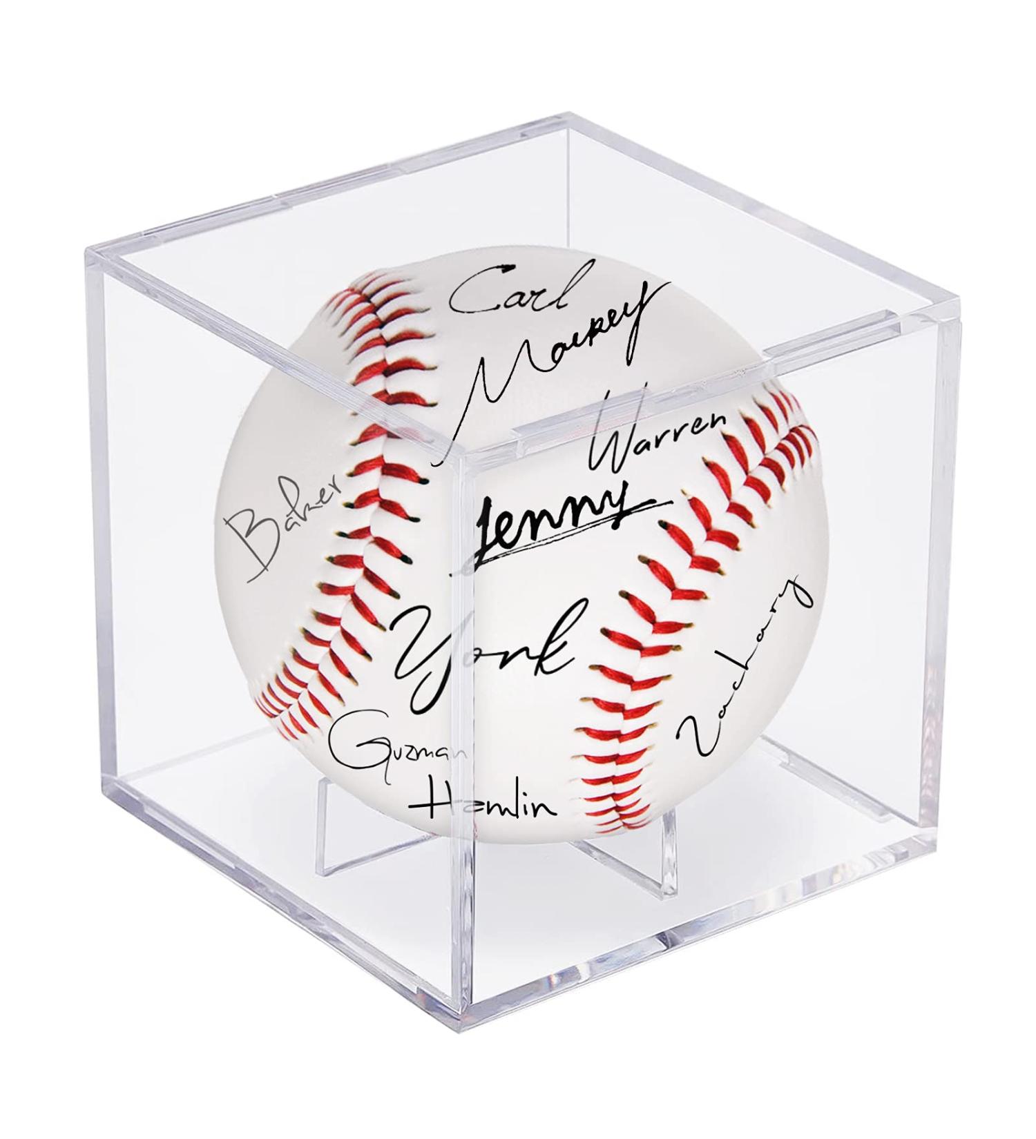 Acrylic Baseball Display Case - UV Protected, Clear Cube for Autographed Memorabilia (1) - Buy Online on GoSupps.com