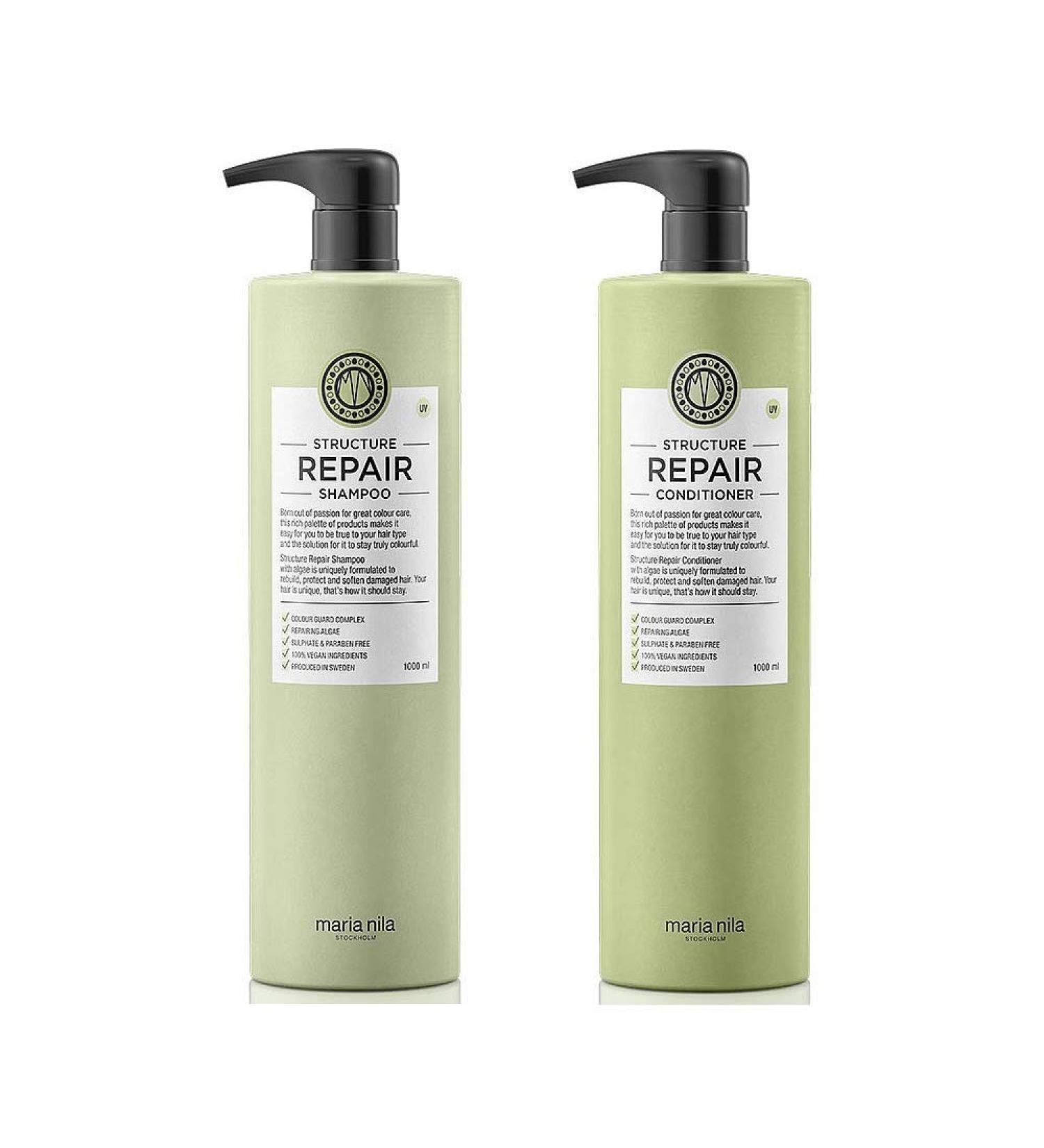 Maria Nila Structure Repair Shampoo and Conditioner Set 1 LTR