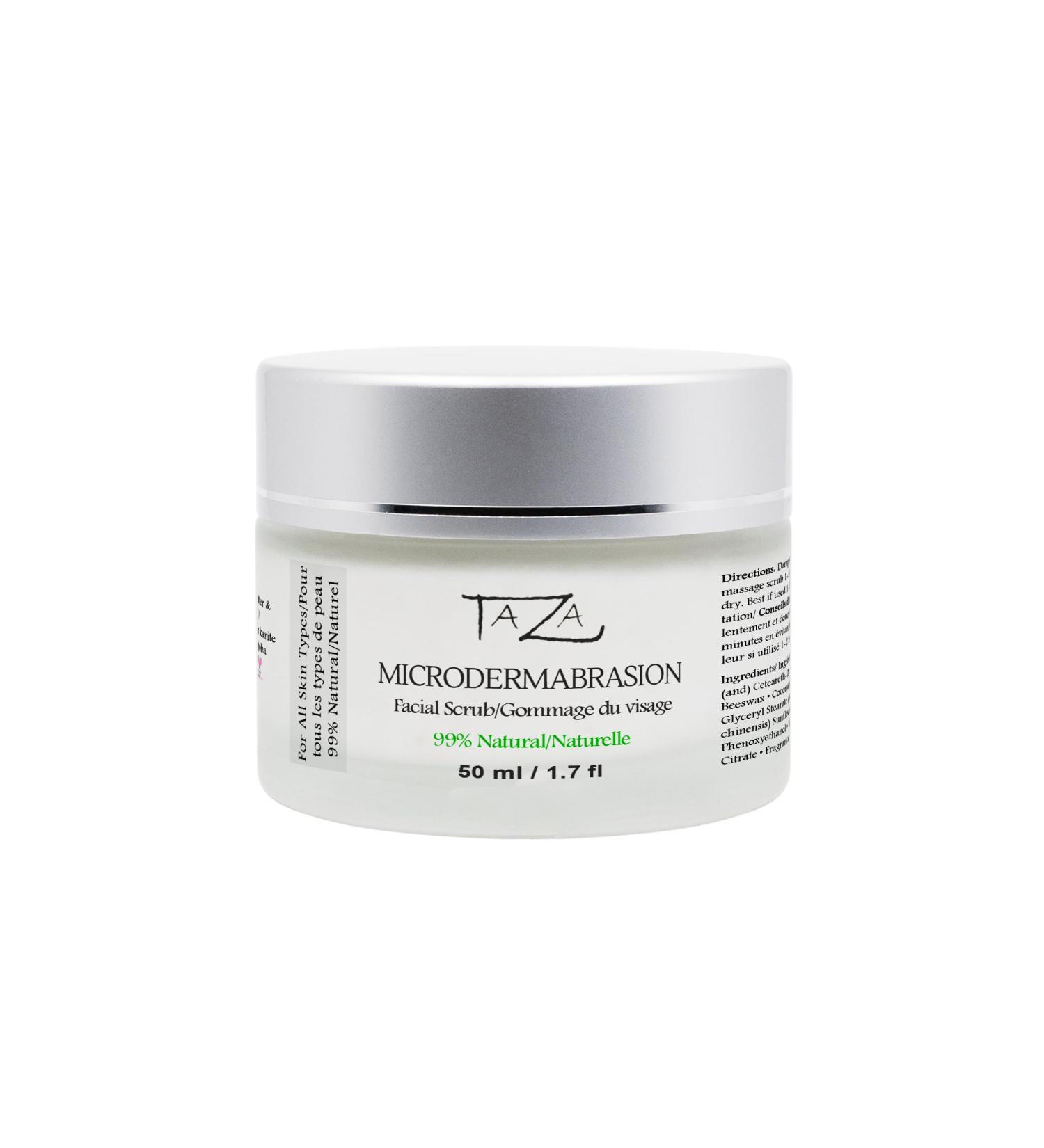 Premium Taza Natural Microdermabrasion Scrub 50ml | Radiant Complexion with Shea Butter & Coconut Oil | International Shipping Available - Buy Online on GoSupps.com