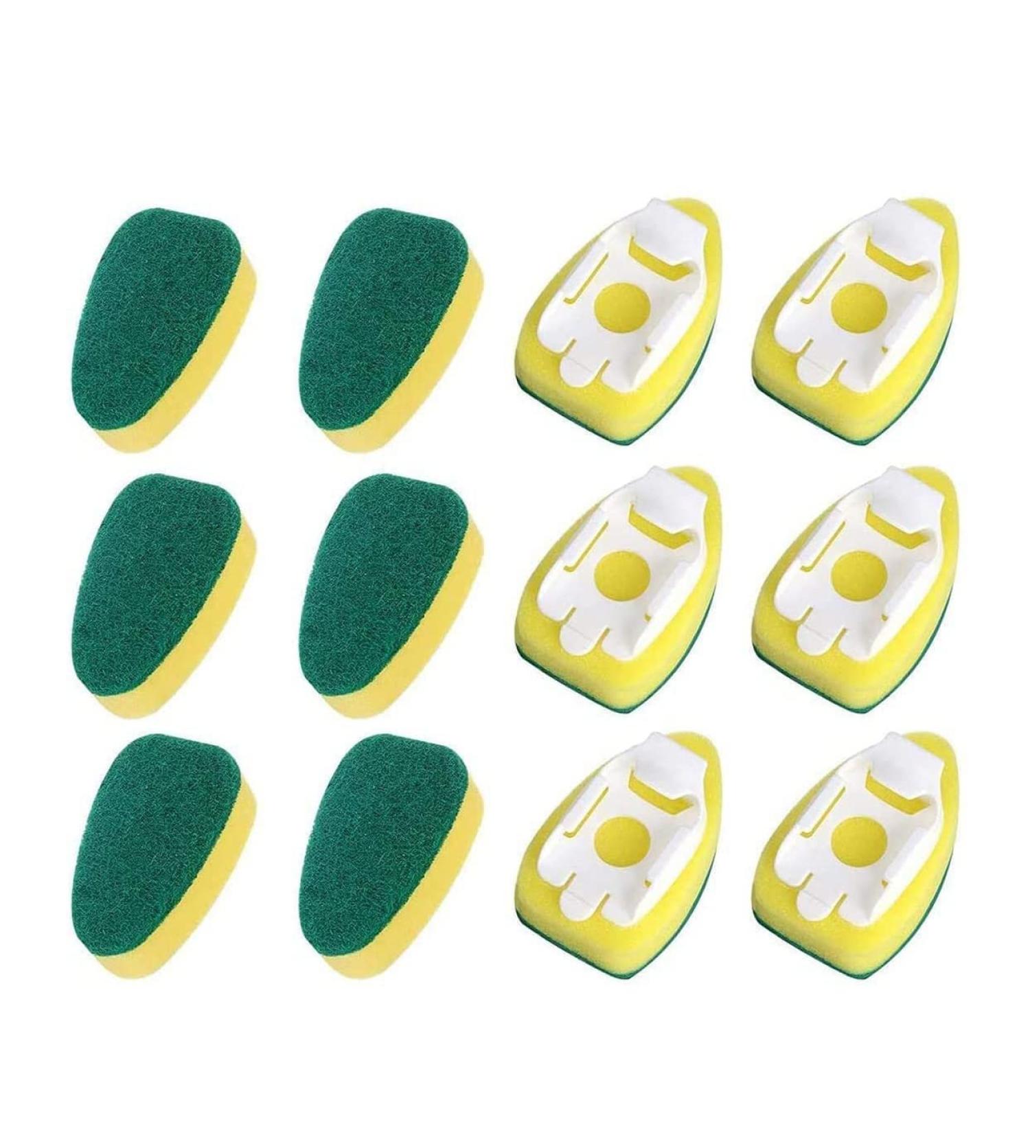 Pzhoais Heavy Duty Dish Wand Brush Sponge Refills Replacement Heads for Kitchen Sink Pot Cleaning Dish Sponge (12 Pieces) - Buy Online on GoSupps.com