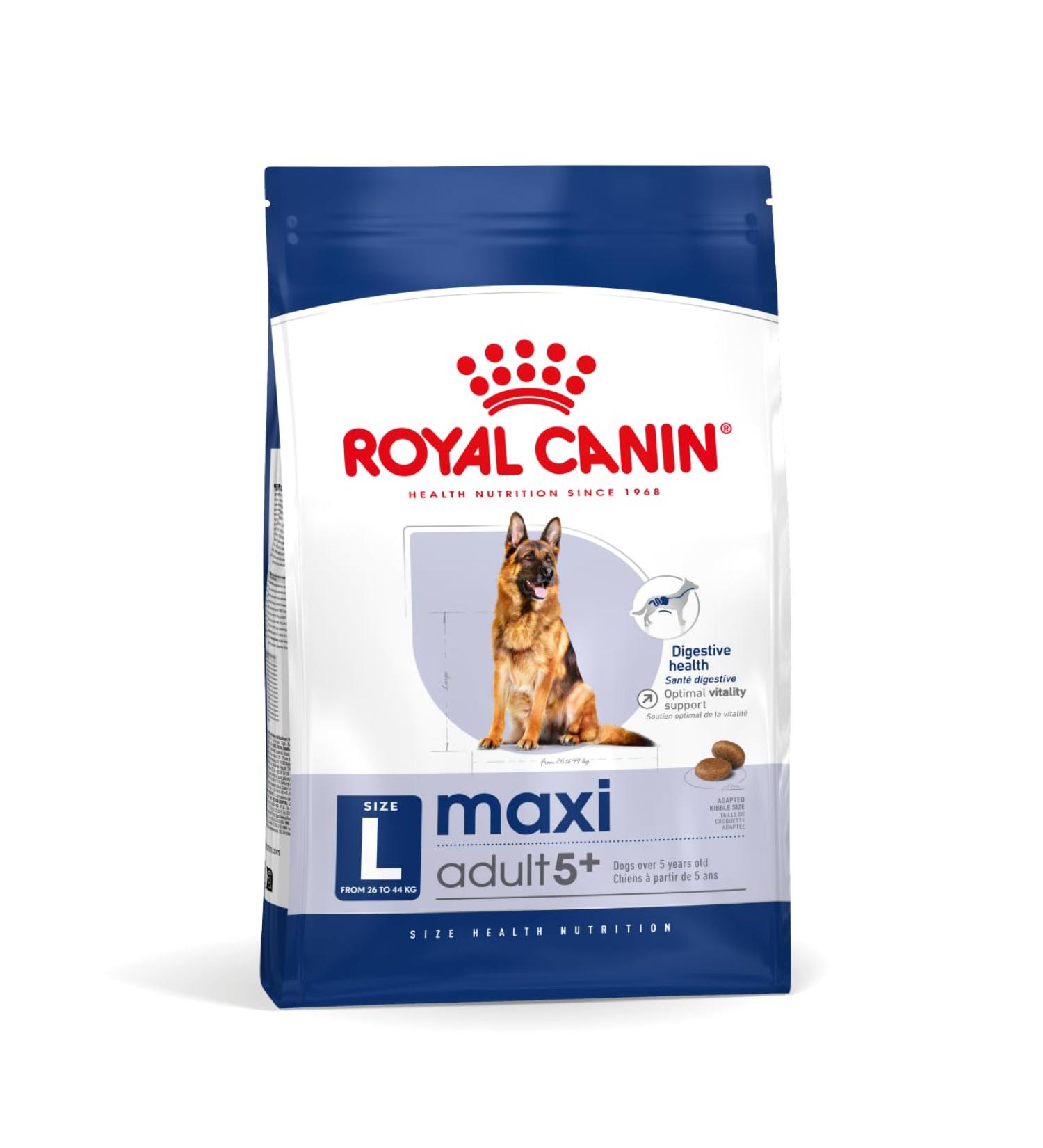 Royal Canin Dog Food Maxi Adults 5+ 4kg - Buy Online on GoSupps.com