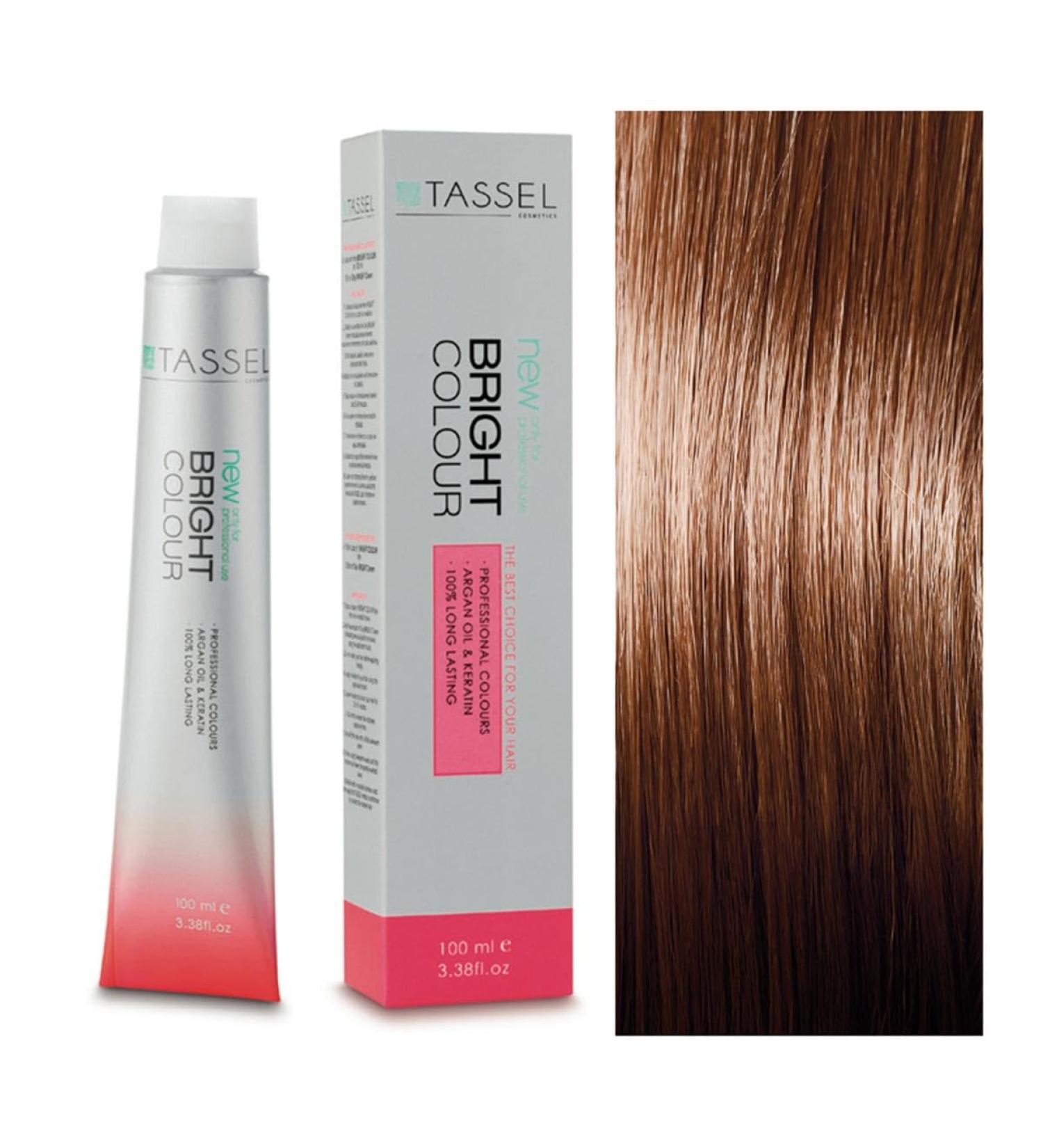 Oriol Industries 74 medium blonde copper shade with argan oil and keratin 100 ml cup