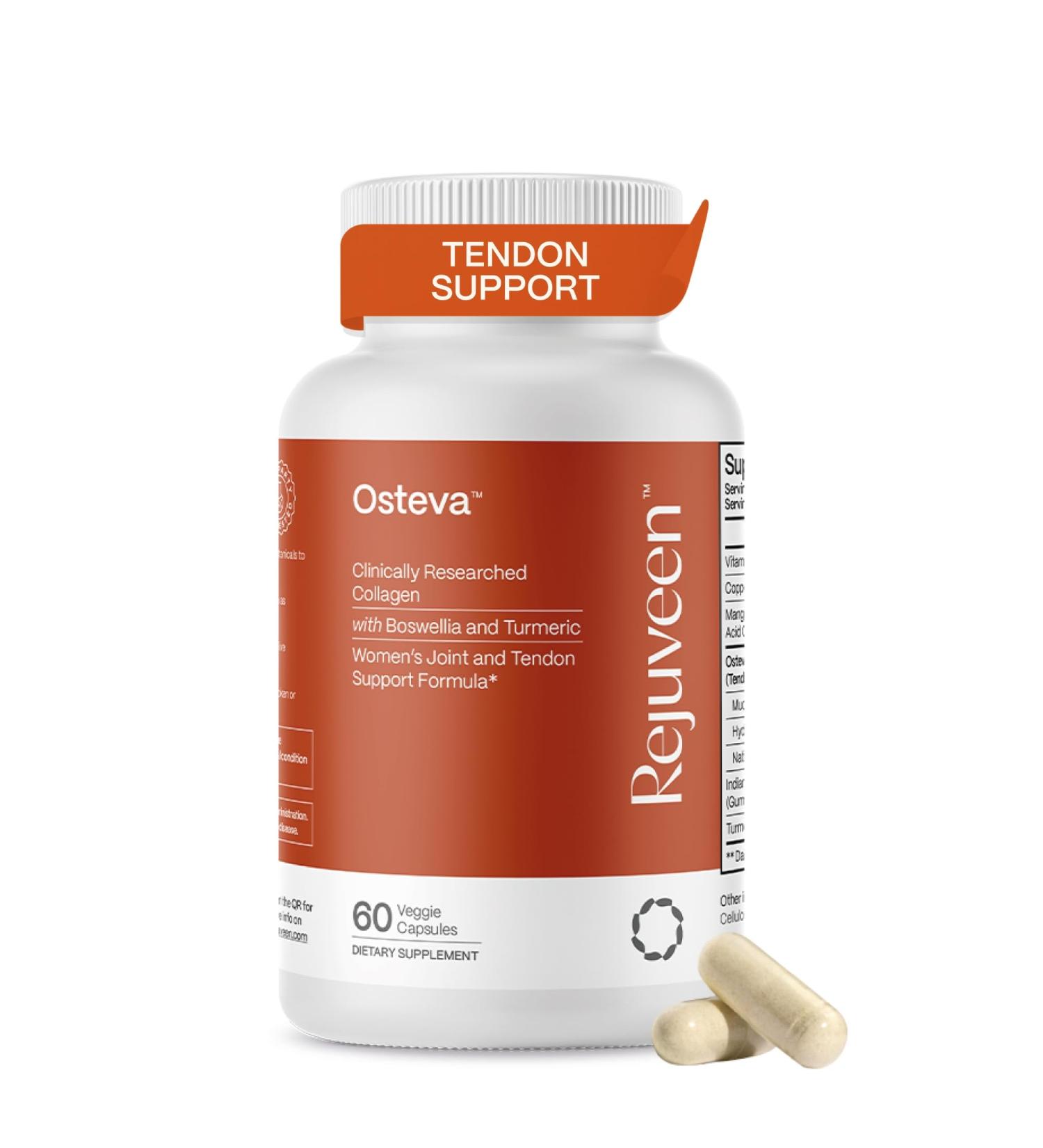 Osteva Joint Support Supplement for Women | High Potency Collagen Turmeric Boswellia | for Flexible Cartilage & Tendons Resilient Knees & Hip Improved Mobility | Non-GMO 60 Ct 60 Count (Pack of 1) - Buy Online on GoSupps.com