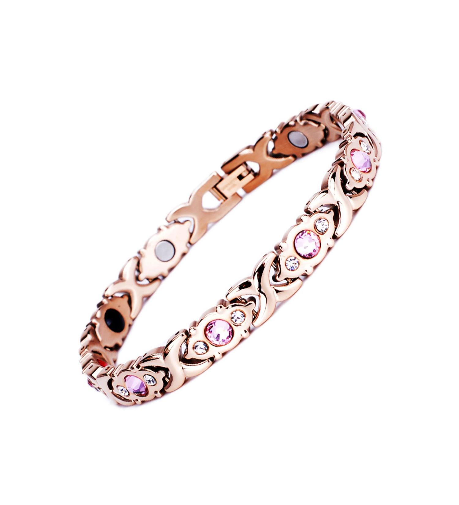JXWYHH Magnetic Therapy Menopause Reliving Bracelet Elegant Magnetic Bracelet for Women Hot Flashes Reliving Bracelet Hematite Magnetic Therapy Bracelet Effective Relieving Anxiety 1pcs Rose Gold - Buy Online on GoSupps.com