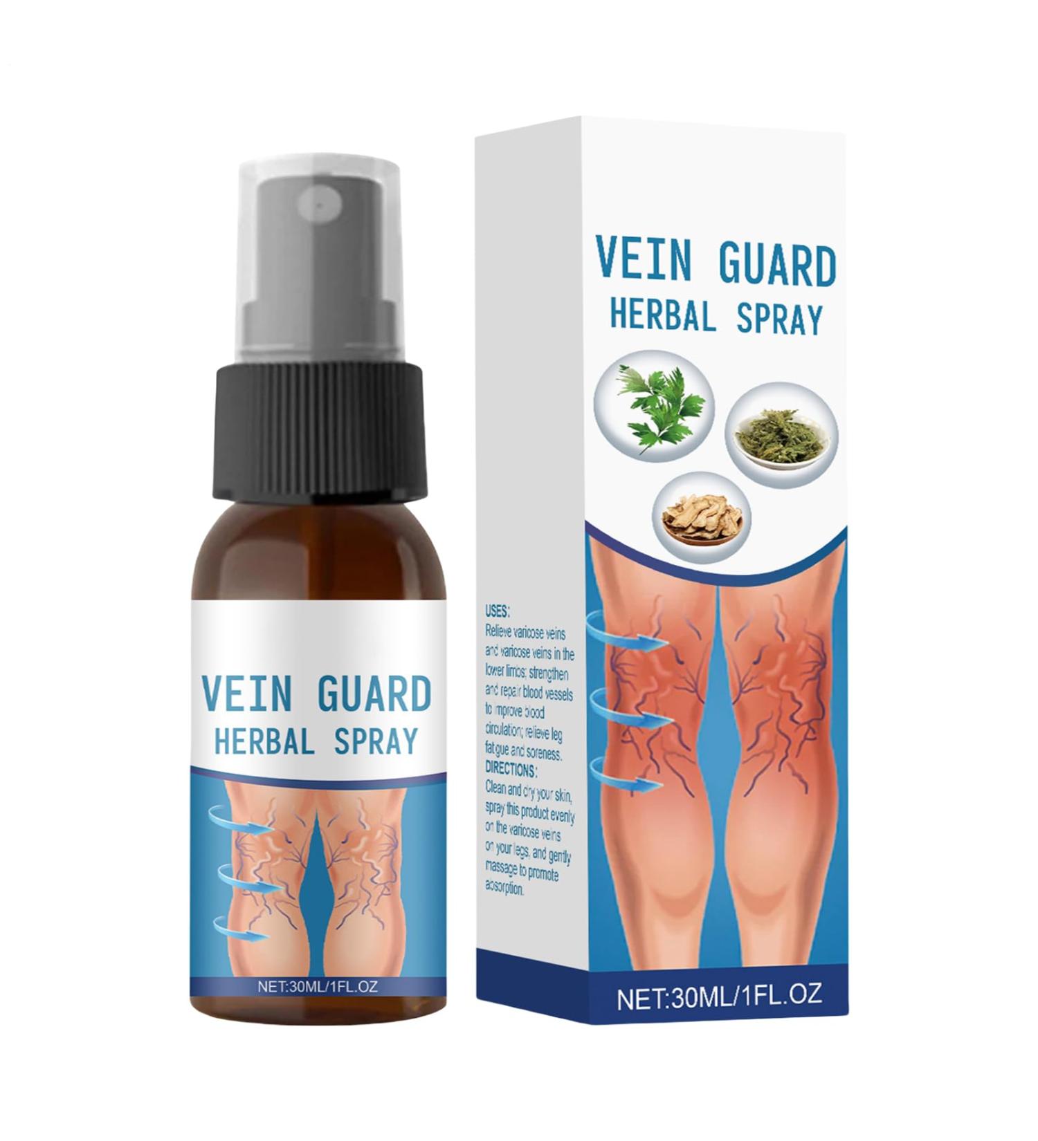  Wcybym Vein Guard Herbal Spray soothing leg spray fast-absorbing formula skin hydration support 30ml bottle for daily use at home or while traveling - Buy Online on GoSupps.com