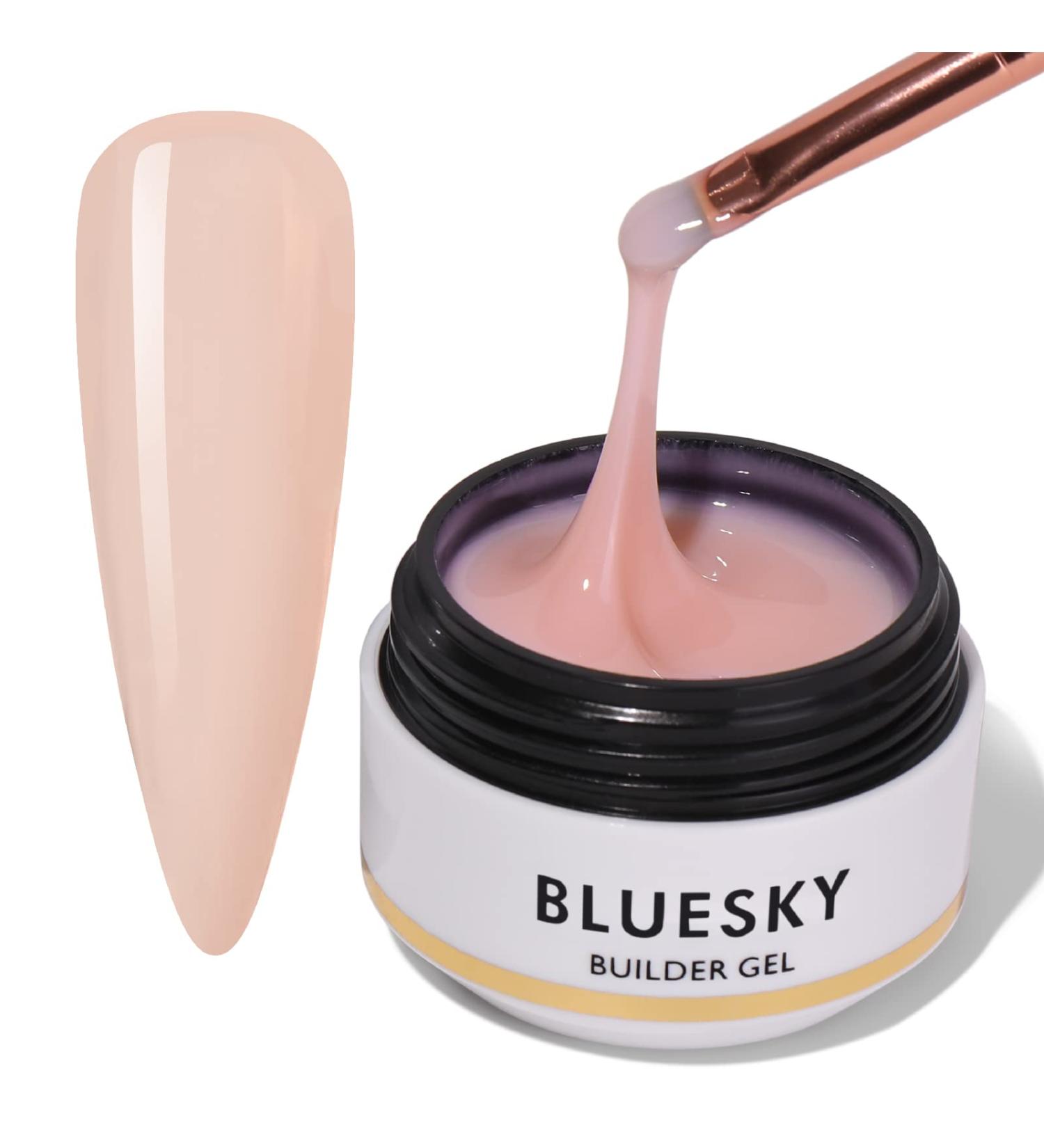 Bluesky Builder Gel for Nails | Nail Strengthener & Extension Tips | Nude Pink 0.5 Fl Oz | Gel Nail Polish (Requires UV LED Lamp) - Buy Online on GoSupps.com