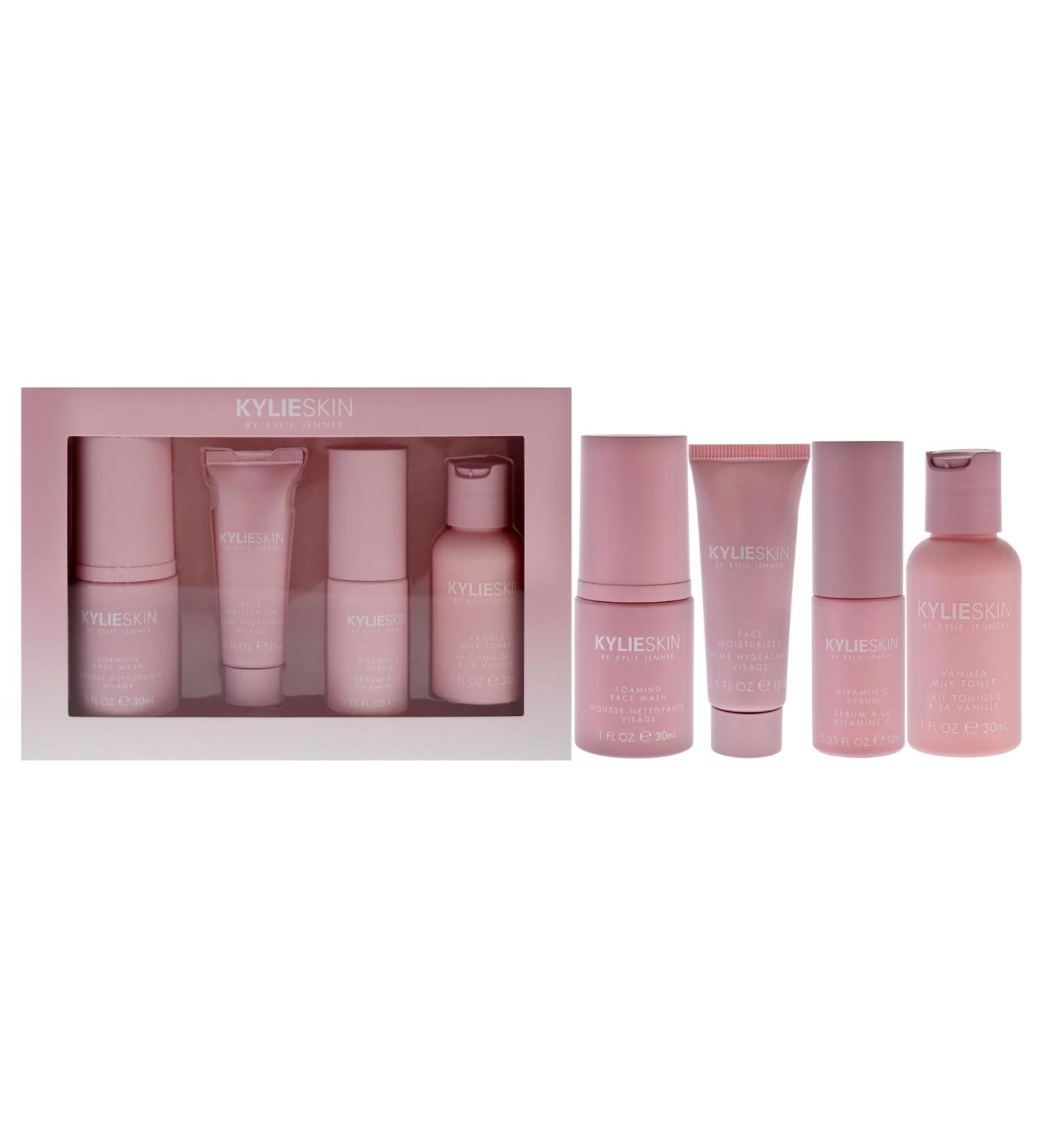 Buy Kylie Cosmetics Skin Discovery Set - 4 Pc for Women | Foaming Face Wash Moisturizer Vitamin C Serum Vanilla Milk Toner - International Shipping - Buy Online on GoSupps.com