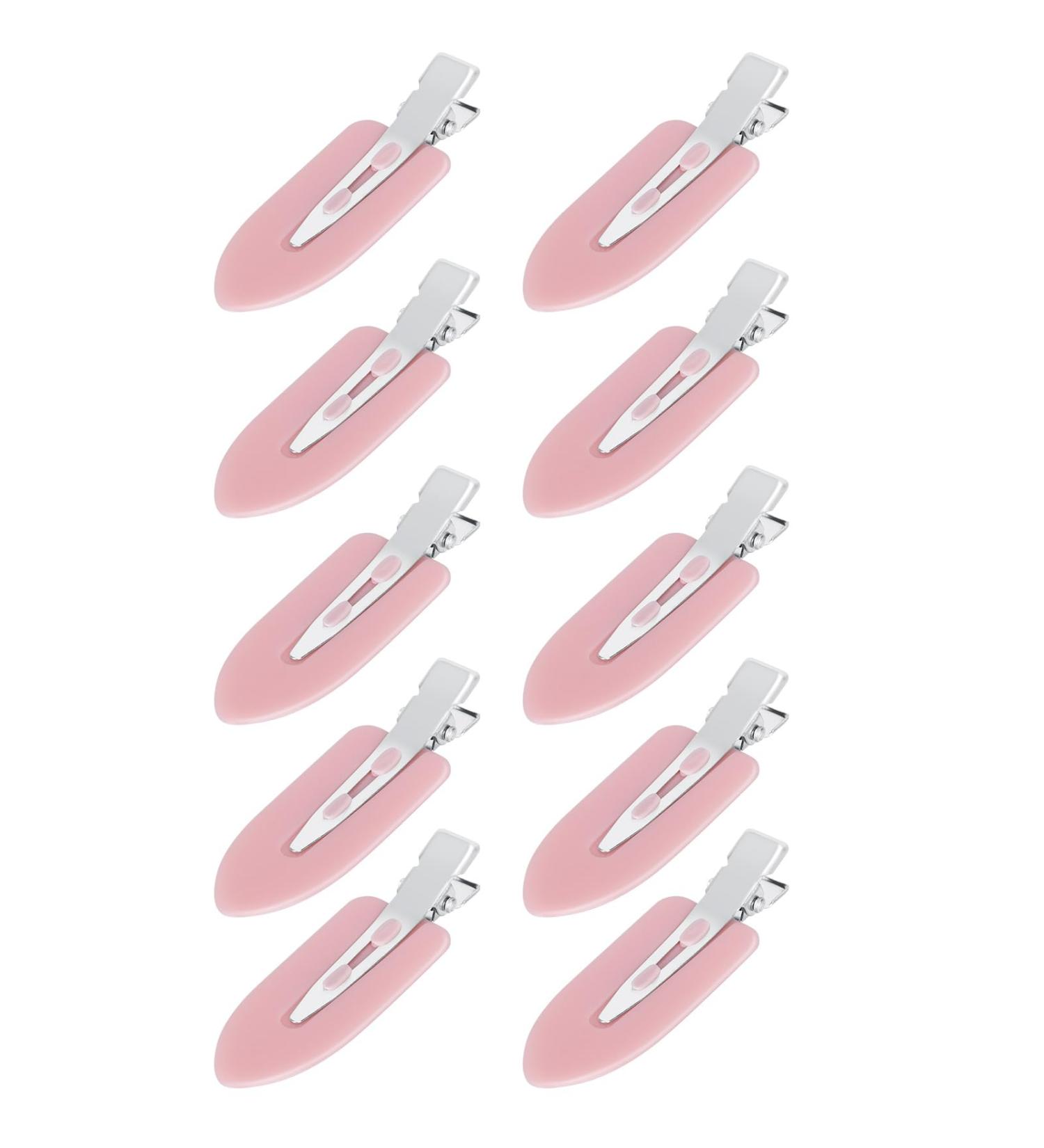 10Pcs No Bend Hair Clips - Creaseless Styling Curl Clips for Bangs and Face Washing (Pink) - Buy Online on GoSupps.com