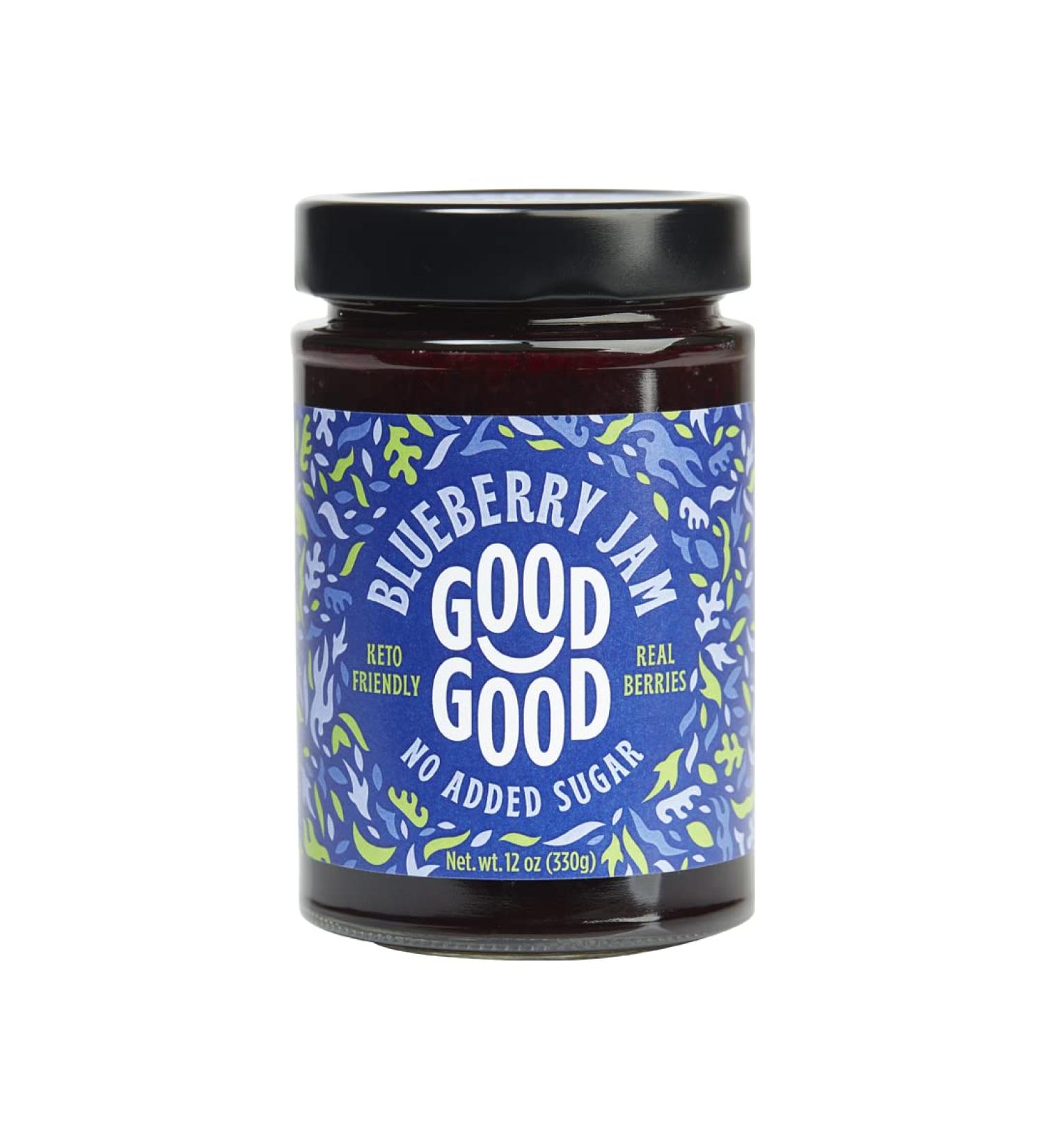 Good Good Sweet Blueberry Jam 12oz - Keto, Vegan, No Added Sugar & Gluten-Free - Buy Online on GoSupps.com