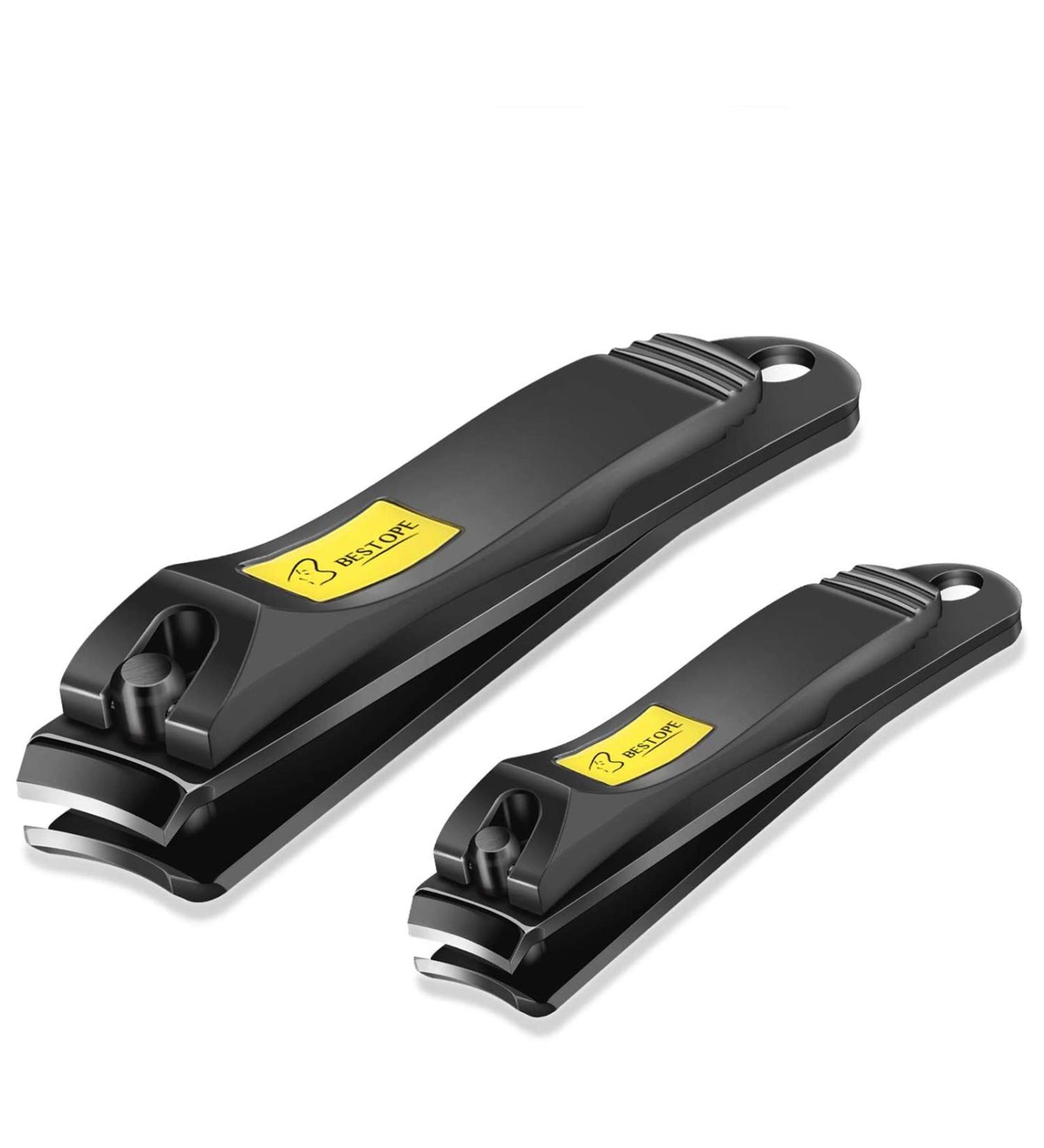 Stainless Steel Nail Clippers Set for Men & Women - 2PCs Sturdy Fingernails & Toenails Cutter Kit - 2 Count - Buy Online on GoSupps.com