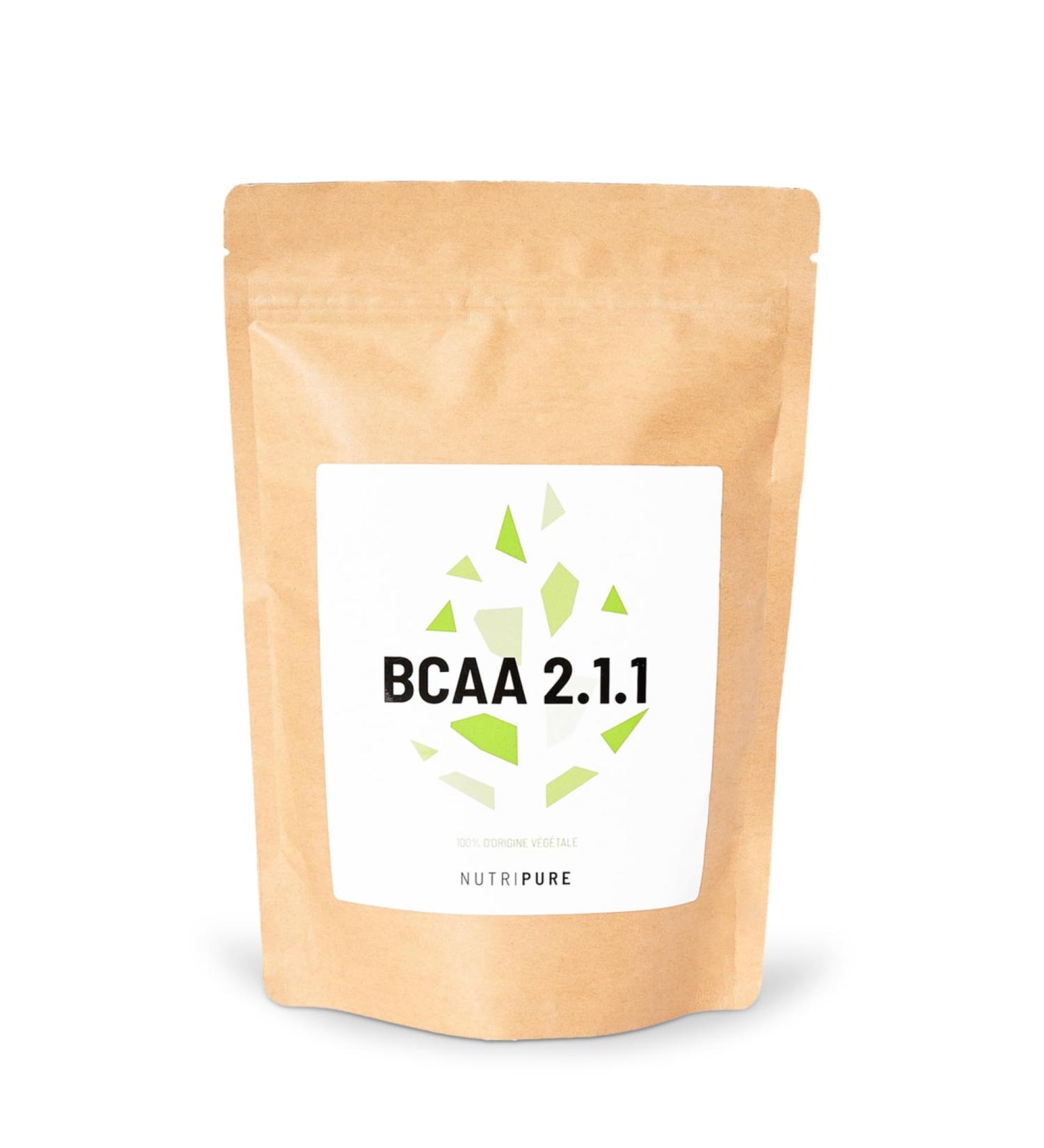 Nutripure | BCAA 2.1.1 Powder | 100% Vegan | Natural & Vegetable Origin | Essential Amino Acids | Strength Training & Endurance During Exercise | 220g | Made in France - Buy Online on GoSupps.com