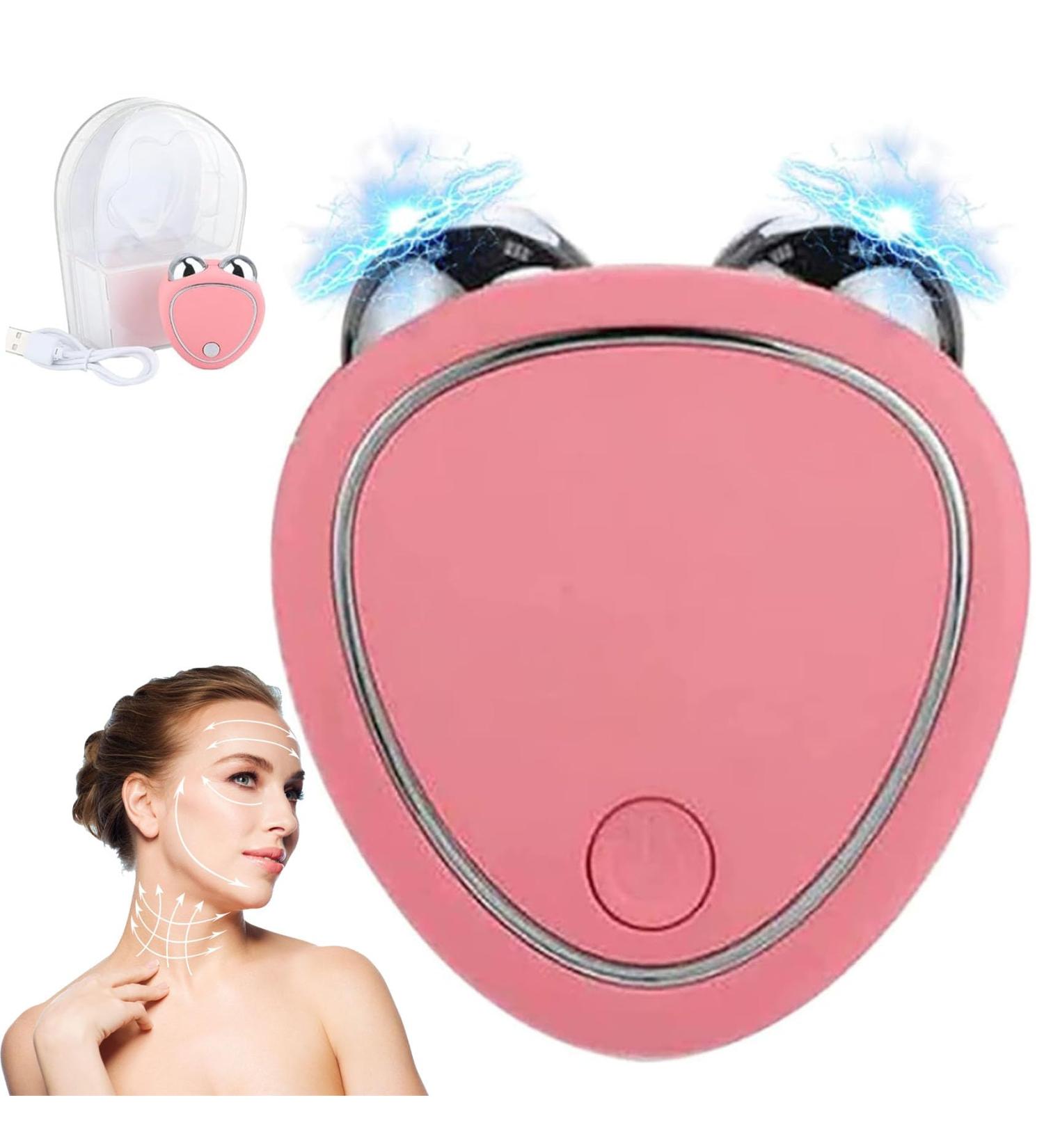 Skindion Levantamiento Facial Con Microcorriente Antiarrugas Skindion Face Lifting Device Skindion Microcurrent Facial Device for Instant Face Lift Firm Wrinkle Remover (Pink) - Buy Online on GoSupps.com