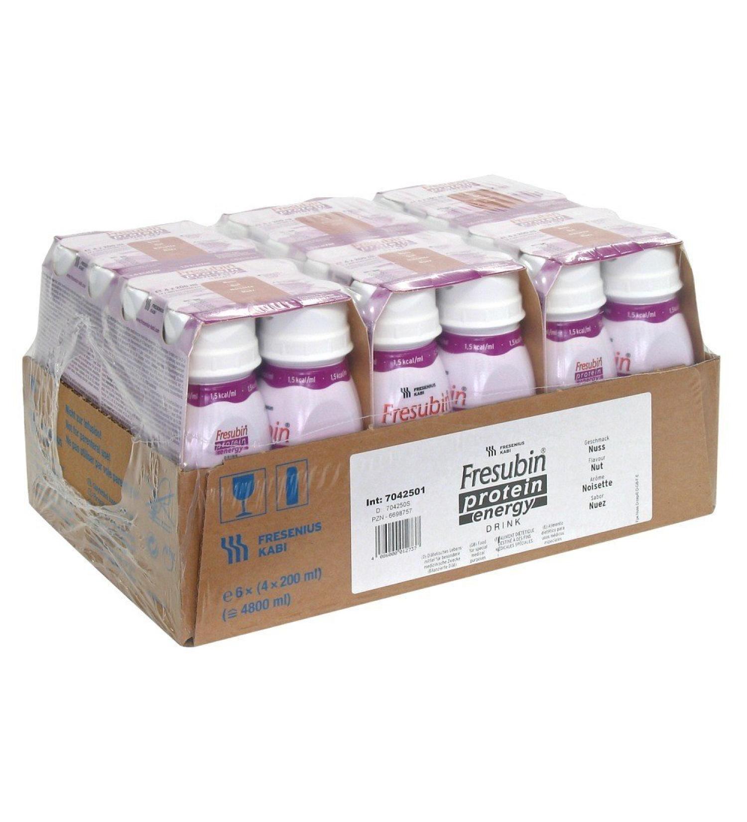 Fresubin protein energy DRINK Nut 200 ml - Drinking food - 24 EasyDrinks Nut 4.8 l (1 pack)