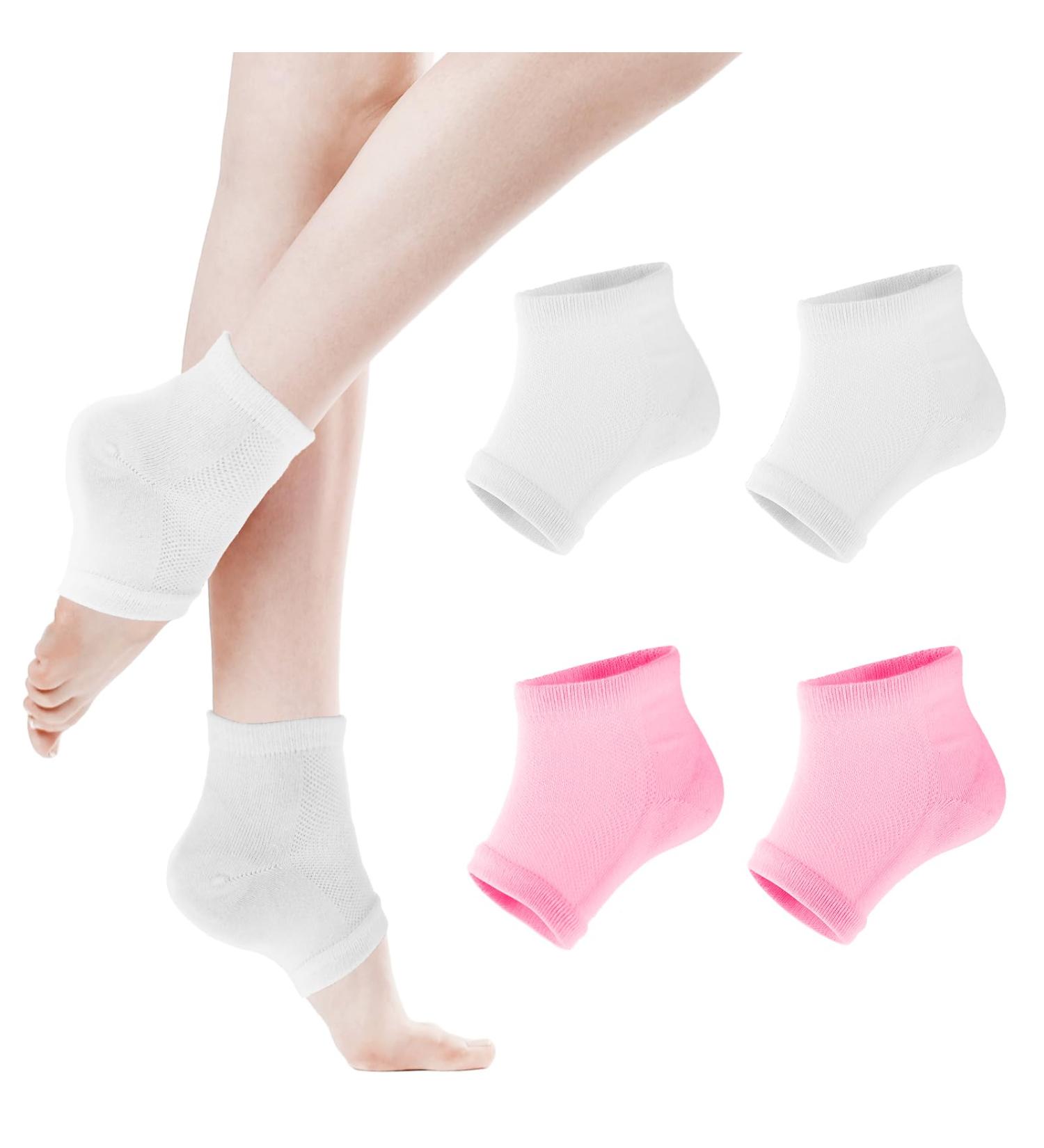 2Pairs Moisturizing Socks for Cracked Heel Treatment Cracked Heel Repair Socks Moisturizer Socks for Dry Cracked Feet Women Overnight Foot Care Lotion Socks for Dry Heels Overnight - Buy Online on GoSupps.com