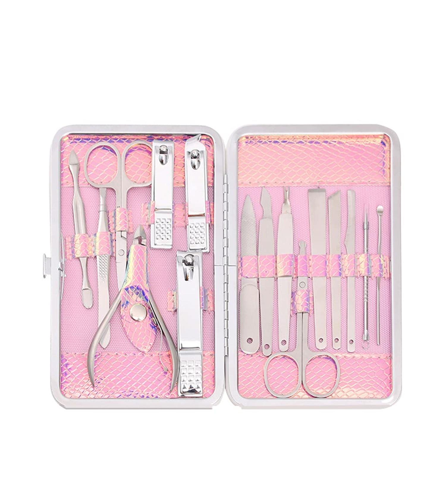 Nail Clippers Set Built in Nail File Beauty Manicure Ladies Nail Clippers Set Personal Care Family Use 16 Pieces - Buy Online on GoSupps.com
