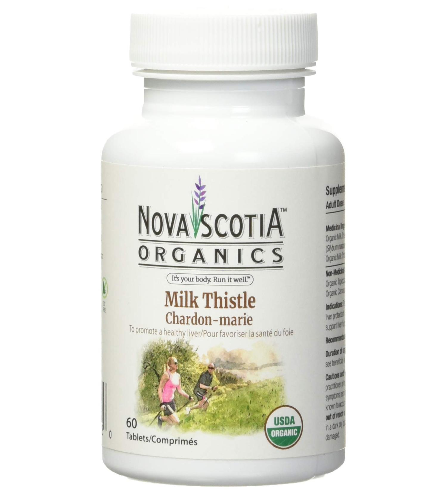 Nova Scotia Organics milk thistle 60 tablets - Buy Online on GoSupps.com