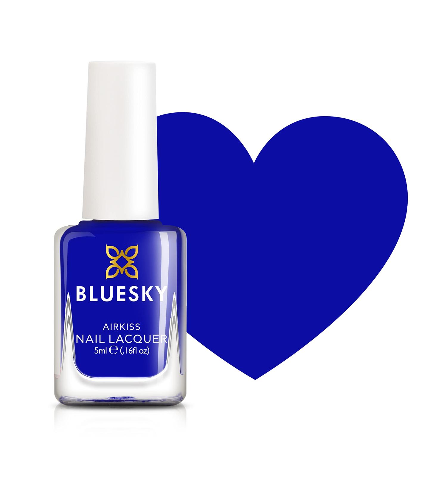 Bluesky Kids Nail Varnish - Boom Blue - Emotional Peele Non-Toxic Water Based Odourless Nail Polish for Kids 7.3ml - Buy Online on GoSupps.com
