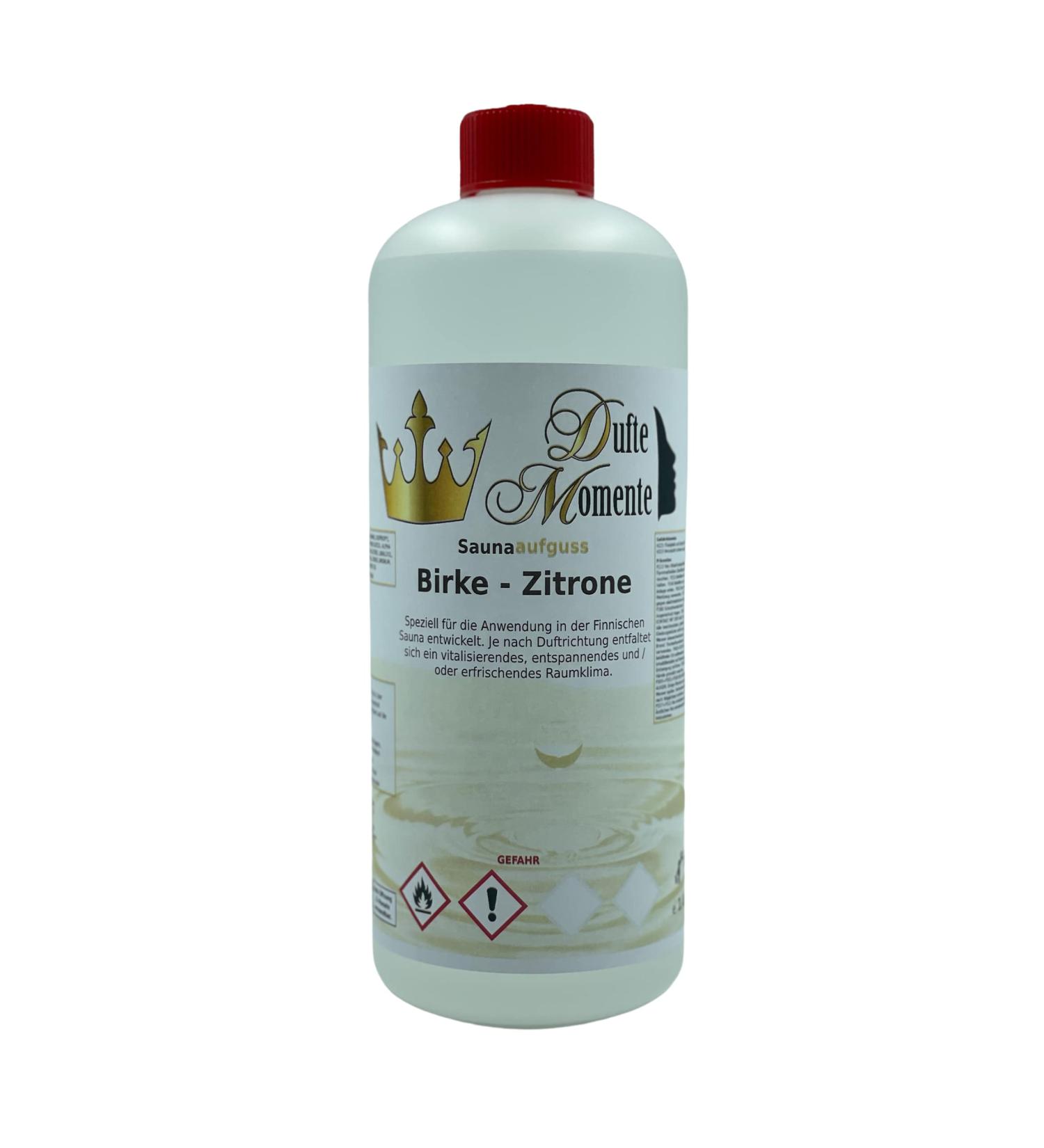 Sauna Infusion Concentrate Birch-Lemon - 1L HDPE Bottle with Dropper Cap & Child Safety Lock | Premium Aromatherapy - Buy Online on GoSupps.com