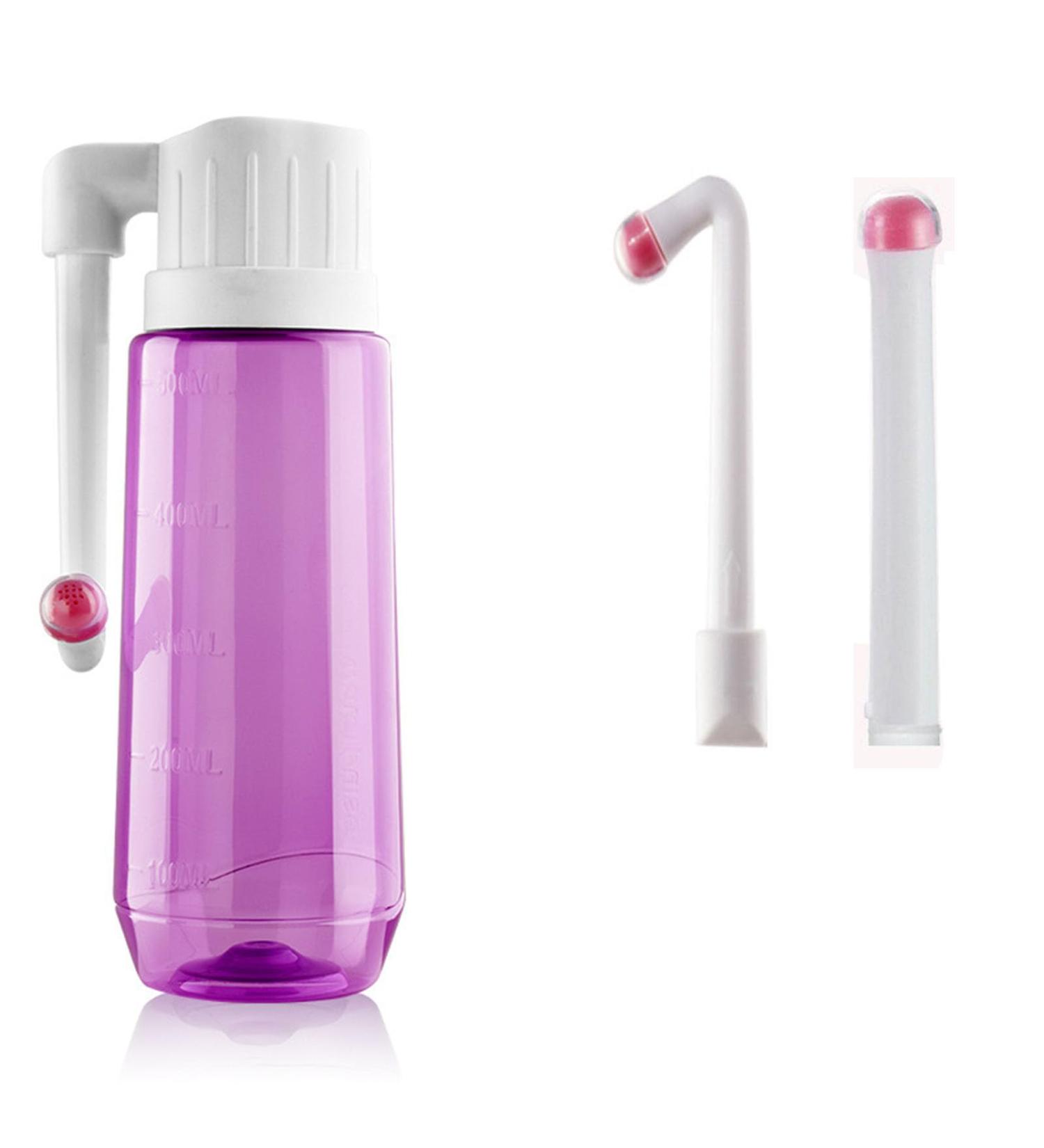 Brigtviee Portable Peri Bottle - 500ml Bidet for Puerperium Care & Pain Relief | 60 Angle Nozzle & Straight Nozzle - Ultimate Intimate Shower Solution - Buy Online on GoSupps.com