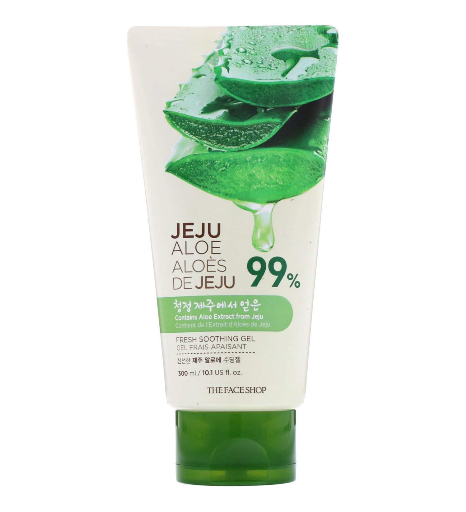 Shop The Face Shop Jeju Aloe Soothing Gel - 99% Aloe Vera Multi-Use Moisturizer for Face & Body Organic Certified 10.1 Fl Oz - International Shipping - Buy Online on GoSupps.com