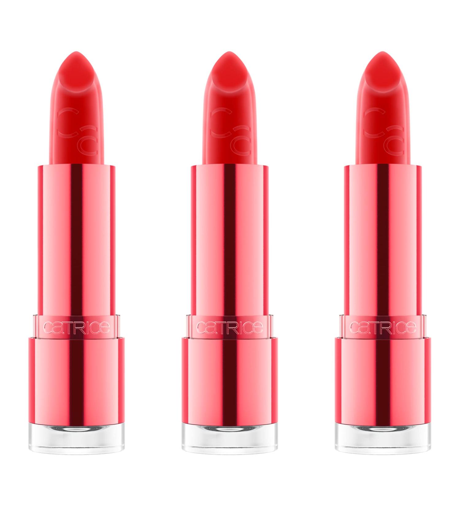 Catrice Wild Hibiscus Glow Lip Balm 3-Pack - No. 010 Red Vegan Moisturizing Color Adapting Natural & Shiny | Alcohol & Paraben-Free Microplastic-Free - Buy Online on GoSupps.com