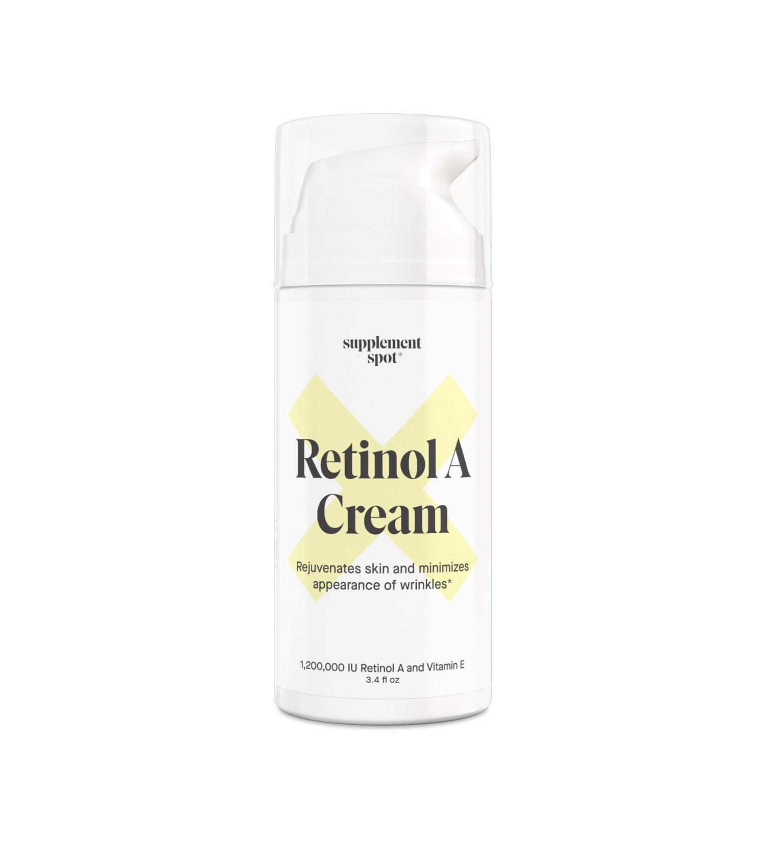 Retinol Cream - Anti-Aging Moisturizer with Vitamin E Coconut & Almond Oil | Repair Fine Lines & Wrinkles for Smoother Firmer Skin - Buy Online on GoSupps.com