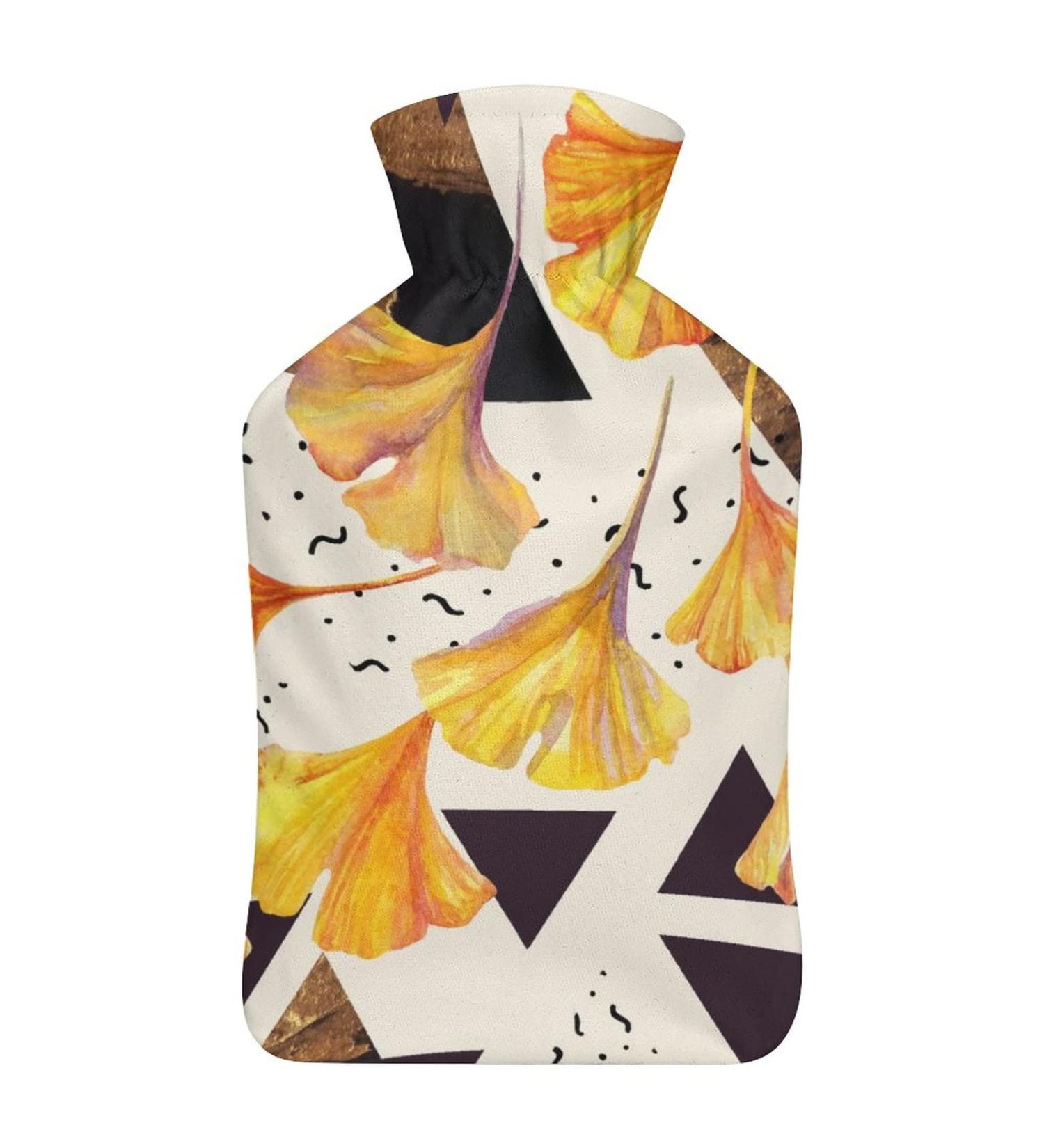 Hot Water Bottle with Lid - Rubber Hot Water Bag for Pain Relief Cramps Foot Warmer & Cold Therapy - Buy Online on GoSupps.com