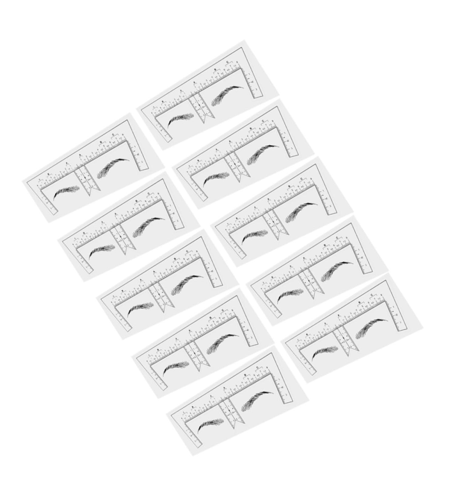 Beavorty Eyebrow Ruler 100pcs Eyebrow Design Ruler Brow Ruler Brow Shaping Template Shape Make up Measuring Ruler Eyebrow Shaper - Buy Online on GoSupps.com