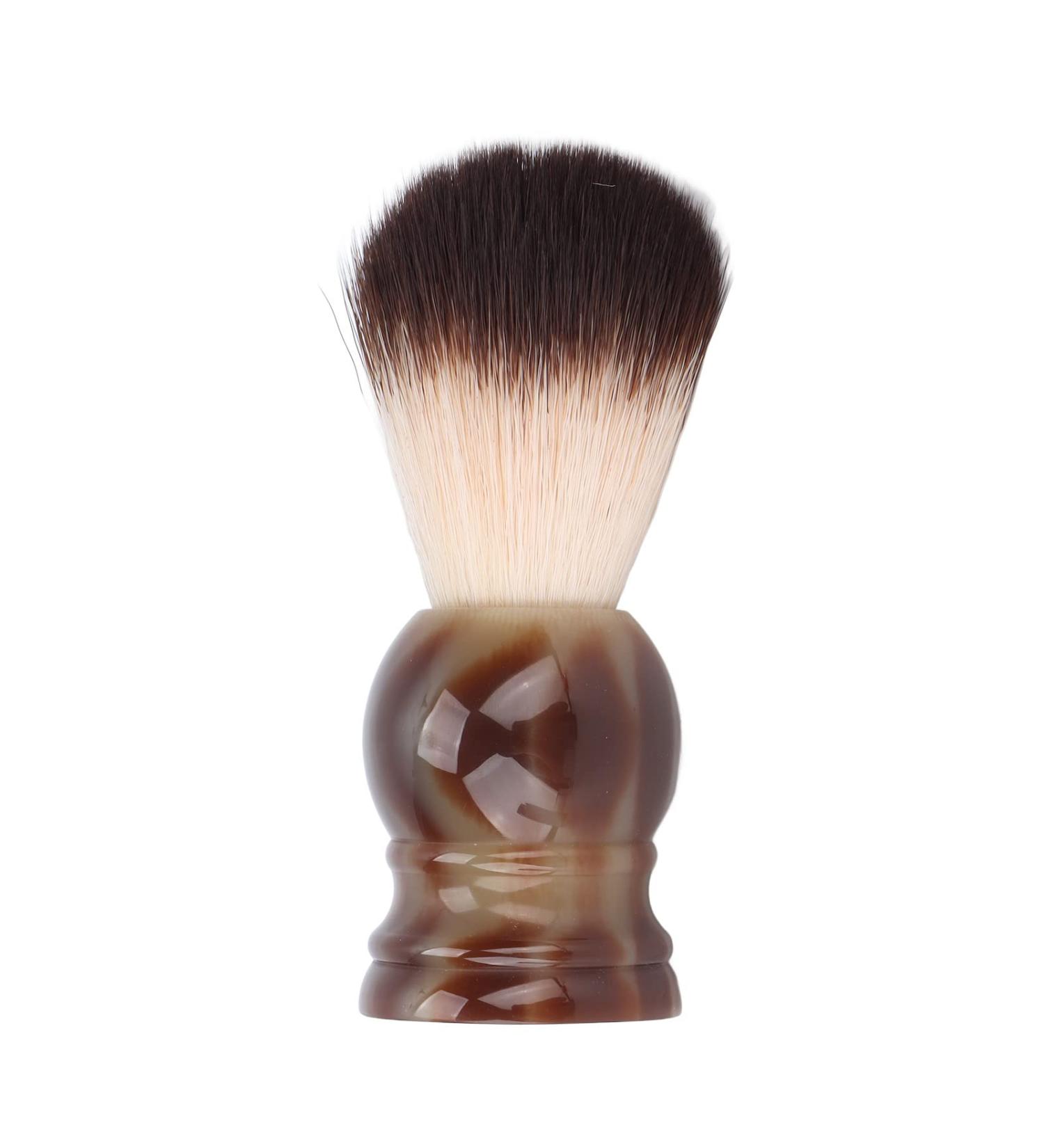 Premium Men's Shaving Brush with Resin Grip | Portable & Stylish Beard Rasier Brush for Facial Care at Home & Travel - Buy Online on GoSupps.com