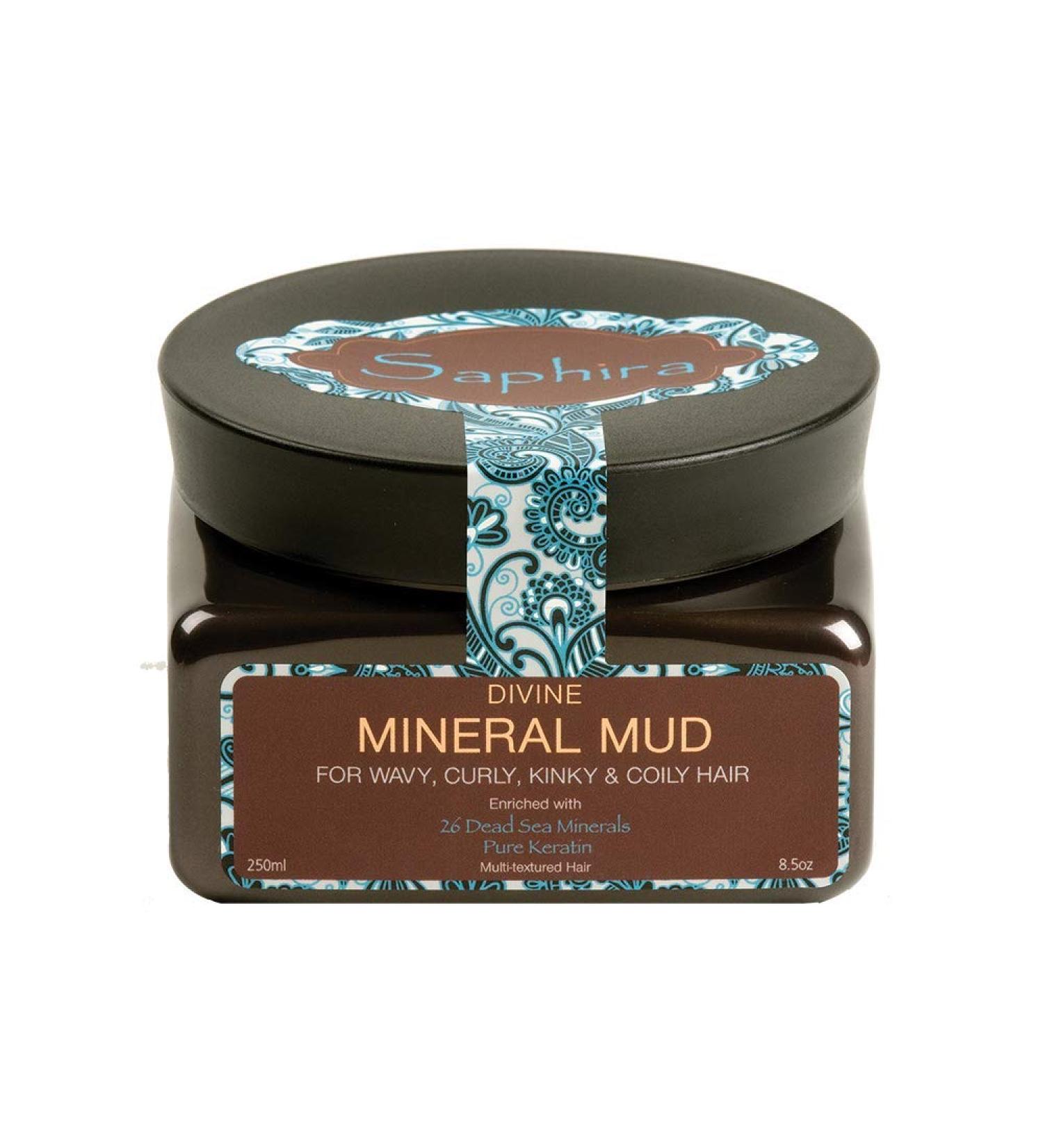 Saphira Divine Mineral Mud Hair Mask for Curly & Wavy Hair | Moisturizing & Conditioning | Sulfate-Free, Paraben-Free, Vegan | 8.5 oz - Buy Online on GoSupps.com