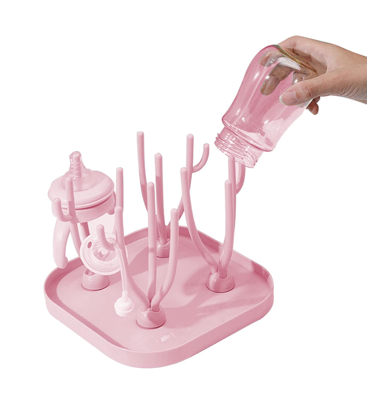 Kiuiom Rappelliere Asciuga Biberon Rosa - Salvaspazio Stendino Scolabiberon per Bottiglie | Acquista Online con Spedizione Internazionale - Buy Online on GoSupps.com