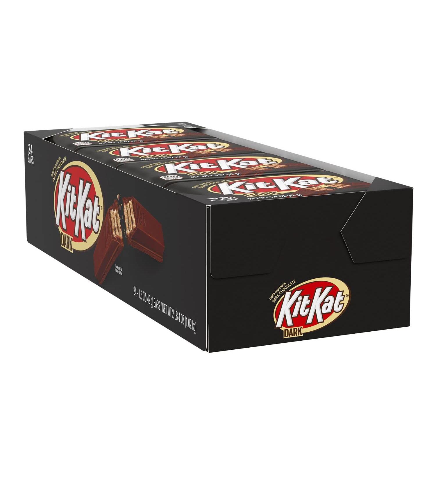 KIT KAT Dark Chocolate Wafer Halloween Candy Bars 1.5 oz Bulk Box - 24 Individually Wrapped Count - Buy Online on GoSupps.com