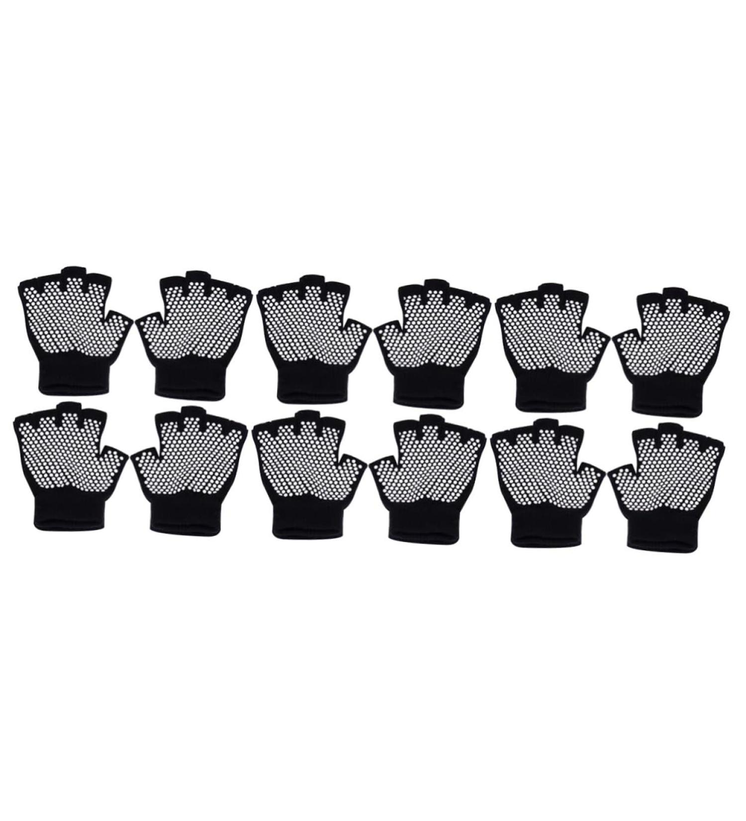 Buy Healvian 6 Pairs Half Finger Motorcycle Gloves | Non-Slip Knitted Yoga Training Gloves - International Shipping Available - Buy Online on GoSupps.com