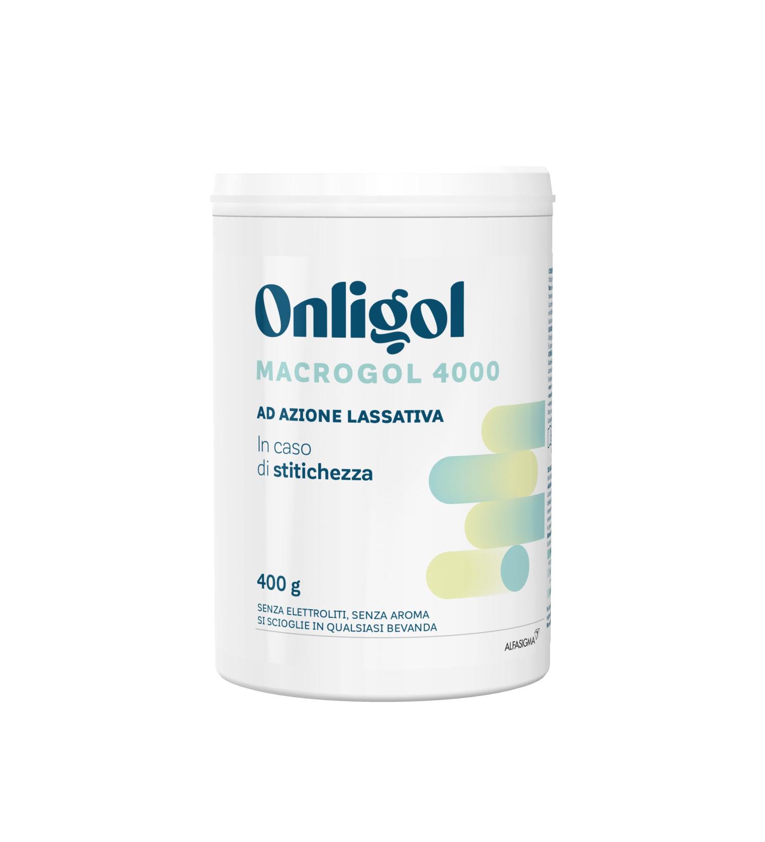 Onligol 400 g oral medical device powder based on macrogol 4000 especially useful for subjects with constipation 400 g - Buy Online on GoSupps.com