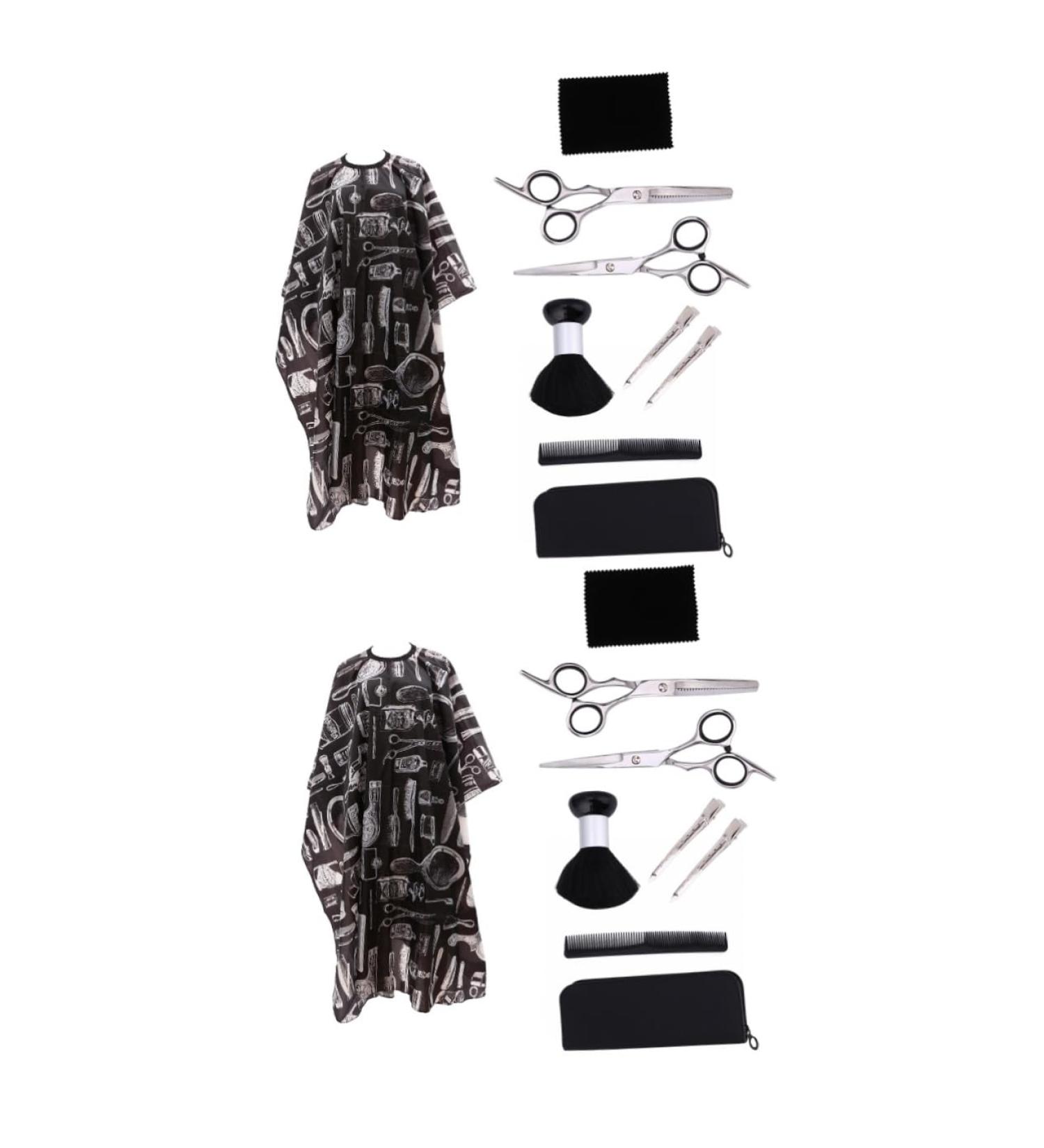 Frcolor Hair Cutting Scissors Kit - Professional Salon Tools for Hairdressers | Edge-Set Haircutting Kit in Black (2 pcs 160x140 cm) - Buy Online on GoSupps.com