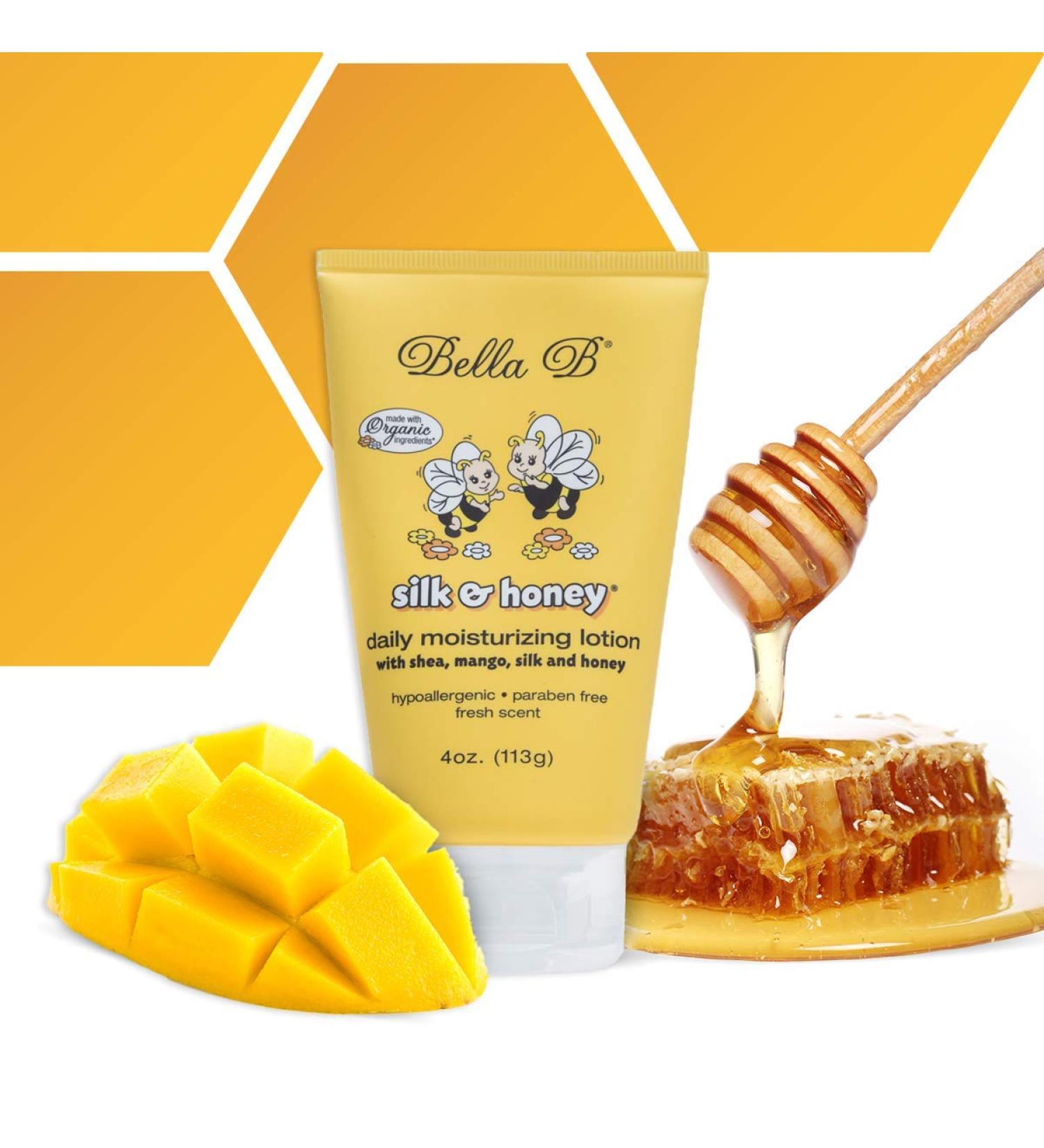 BELLA B Silk & Honey 4 oz - Baby and Pregnancy Lotion - Moisturizing Belly Butter and Cream for Baby and Mom - Buy Online on GoSupps.com