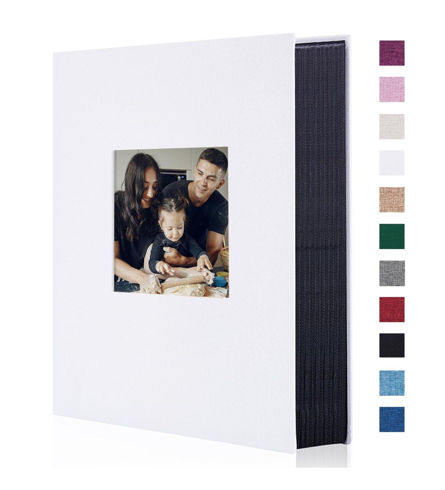 Miaikoe 6x4 Photo Album with 300 Pockets - Large Capacity Linen Album for Family Wedding Anniversary, Holds 300 Horizontal 10x15cm Photos - White - Buy Online on GoSupps.com