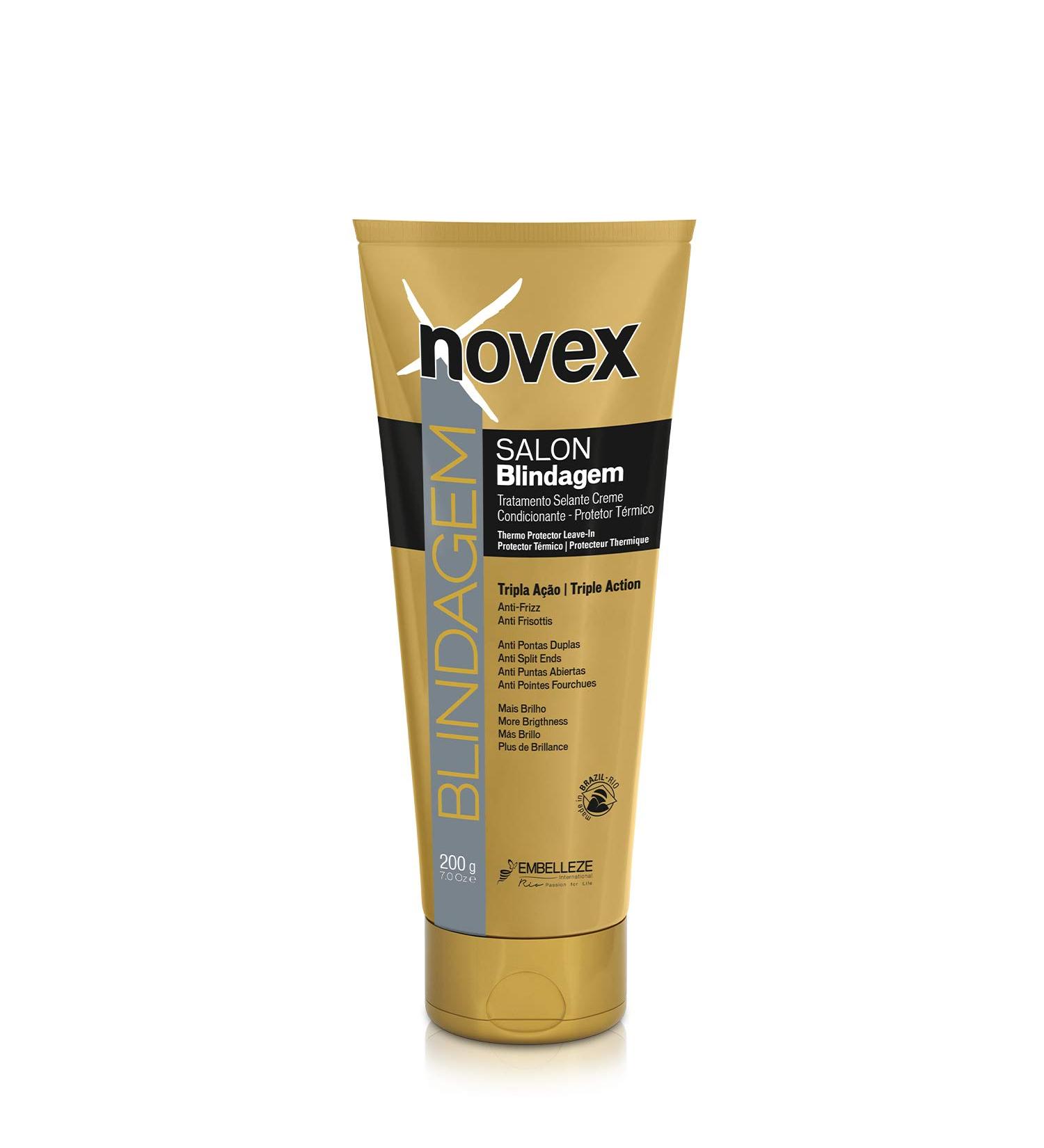 NOVEX Blindagem Thermal Protector Leave In 200g - Heat Protectant for Smooth, Frizz-Free Hair - Reconstructs Hair Fiber - Long Lasting Results - Buy Online on GoSupps.com