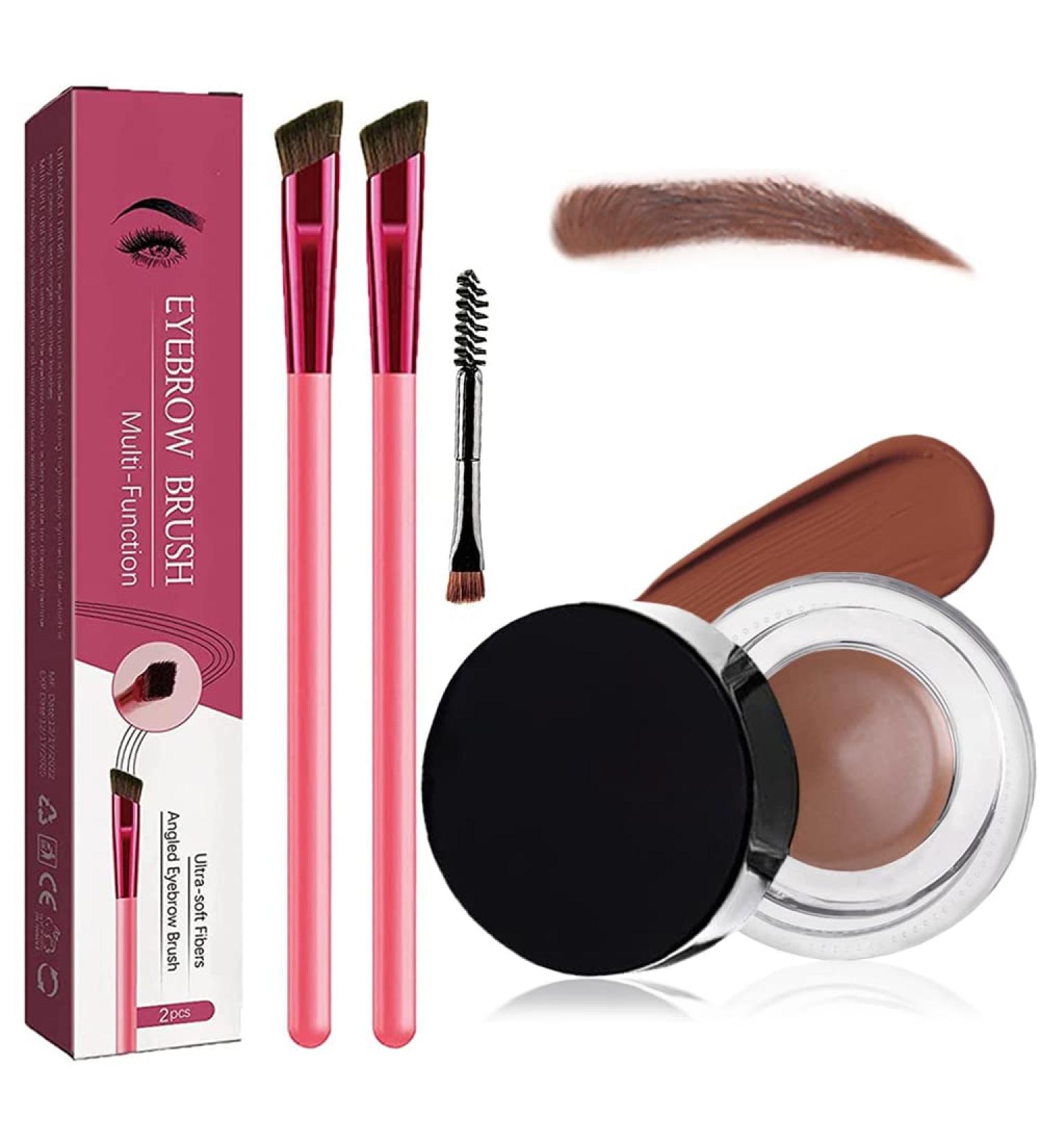 4D Hair Stroke Brow Stamp Brush - Ultra-Thin Eyebrow Hair Stroke Brush - Realistic Eyebrow Stamp Kit (Light Brown) - Buy Online on GoSupps.com