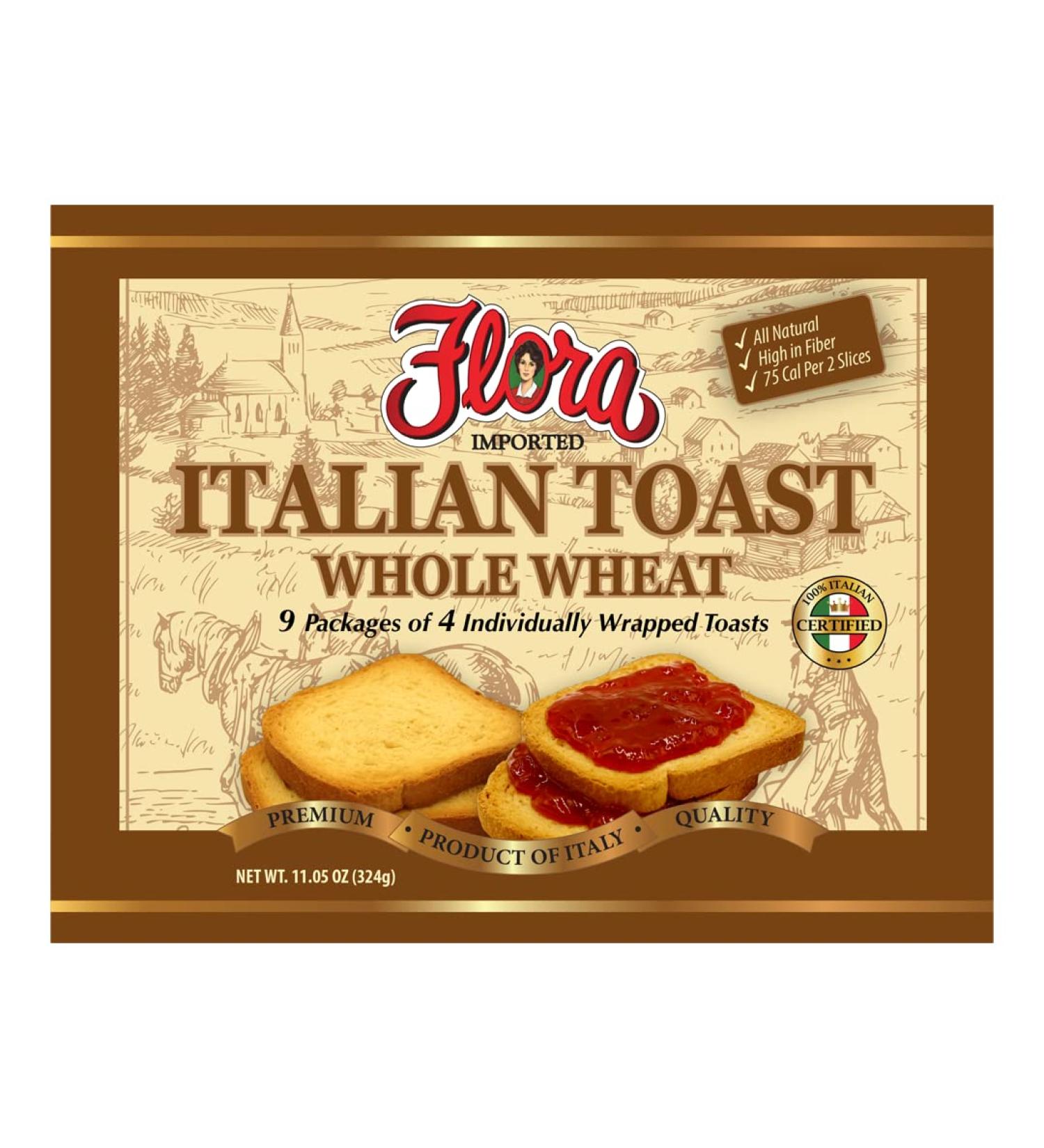 Flora Foods Italian Whole Wheat Hard Toast - 36 Count - Buy Online on GoSupps.com