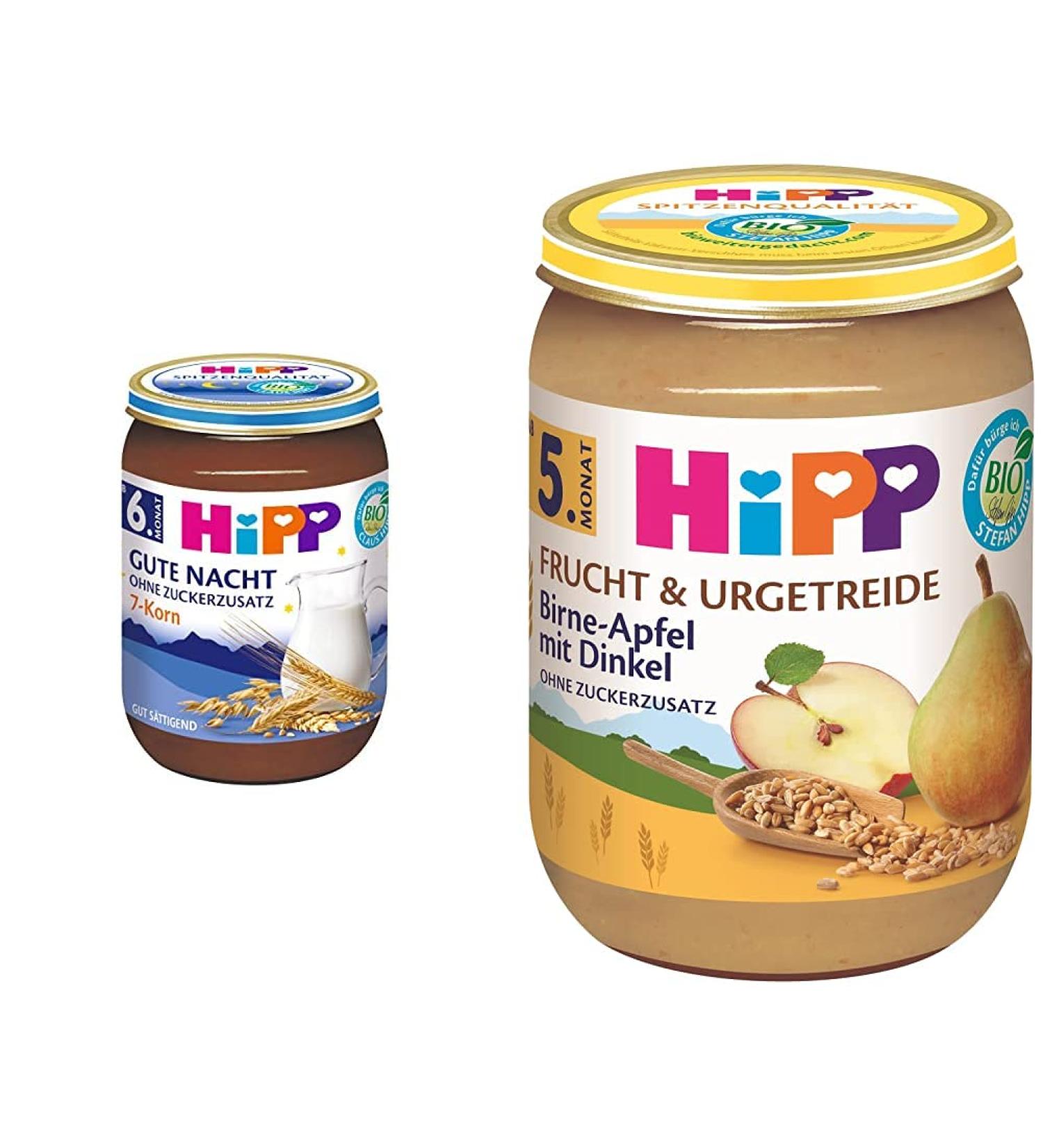 HiPP 7-Grain & Pear in Apple with Spelt - Pack of 6 (6 x 190g) | Organic Baby Food - International Shipping Available - Buy Online on GoSupps.com