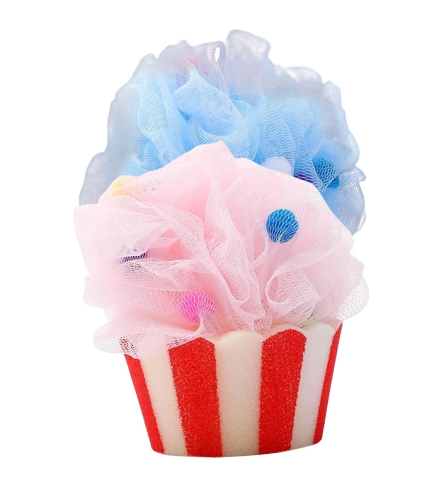 Healeved 2pcs Cartoon Bath Ball Scrubber - Reusable Loofah & Exfoliating Shower Sponge for Women & Men | Ideal Bath Accessories - Buy Online on GoSupps.com