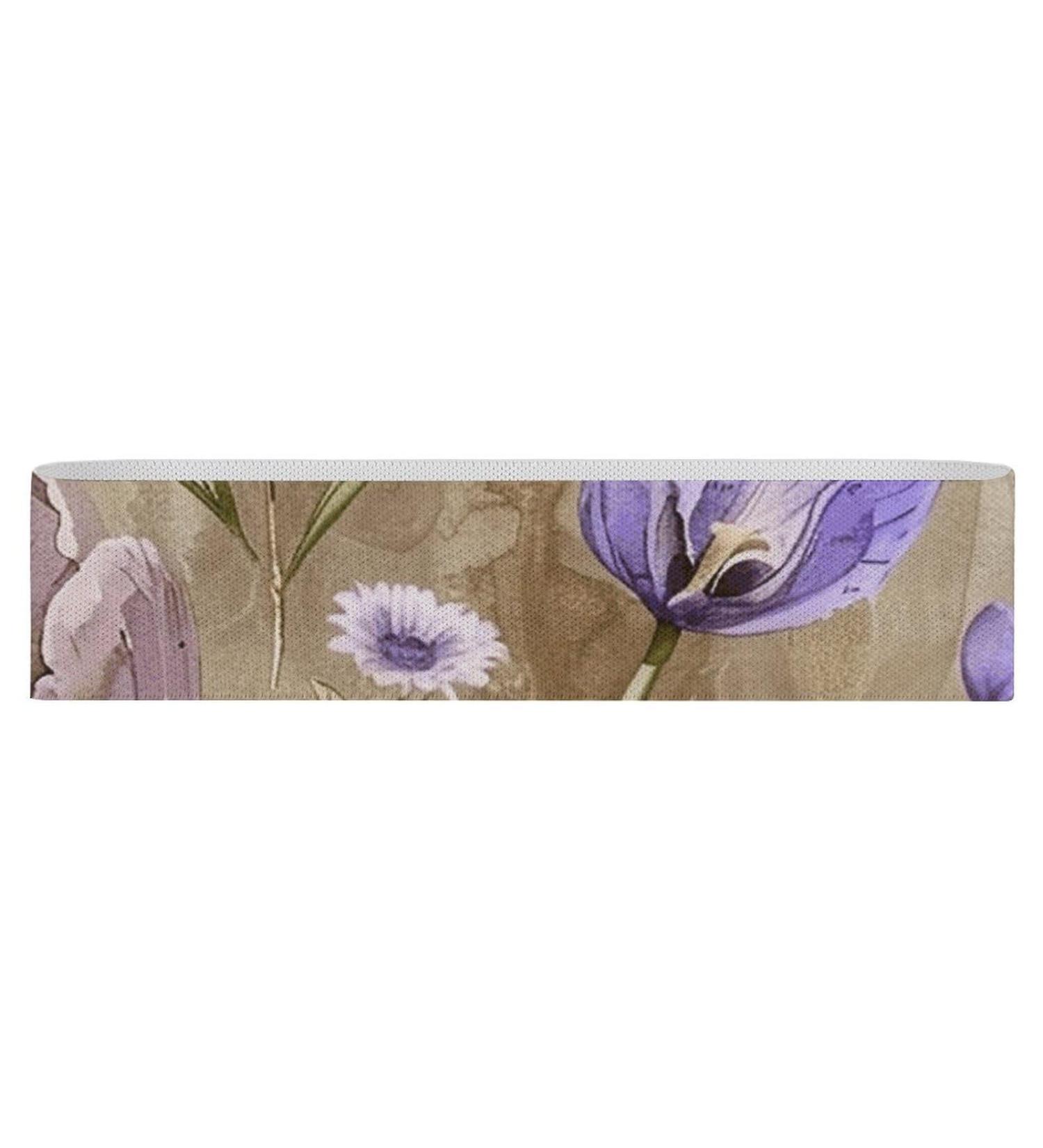 Shop Tulips & Wildflowers Printed Resistance Bands - Premium Elastic Fabric Exercise Bands for Fitness & Leg Workouts | International Shipping Available - Buy Online on GoSupps.com