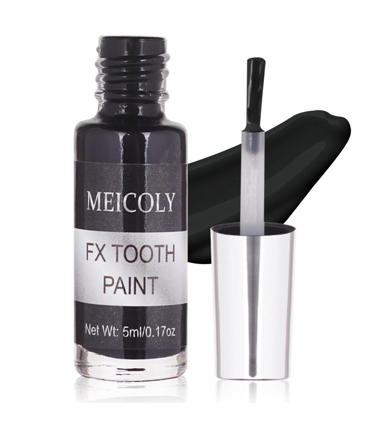 MEICOLY Black Tooth Paint - Temporary Blackout Teeth for Halloween & Cosplay | Fast-Drying Special Effects Makeup - Buy Online on GoSupps.com