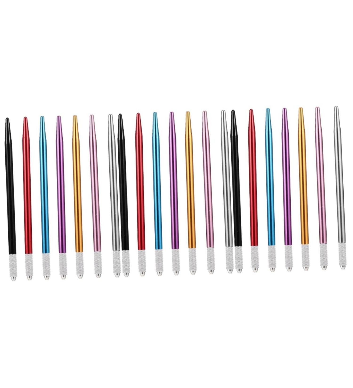 Hemoton 21 Pcs Metal Embroidery Pen Eyebrow Pencil Metal Pencil Makeup Tools Single Head Manual Pen Plastic - Buy Online on GoSupps.com